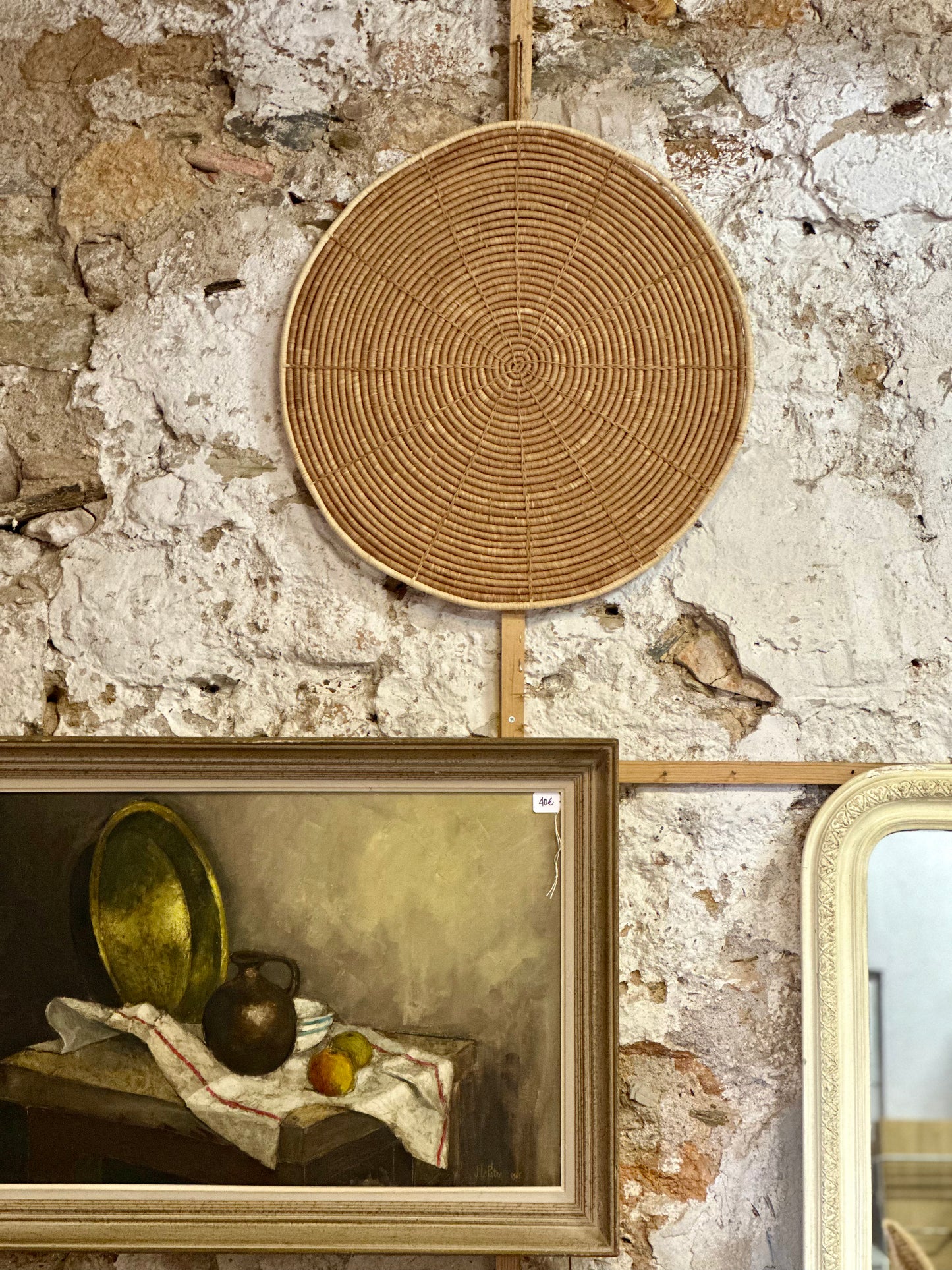 Décoration murale en osier