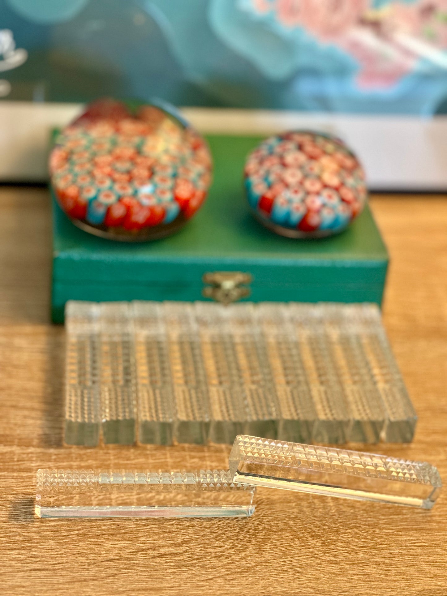 Coffret de 12 porte-couteaux en cristal