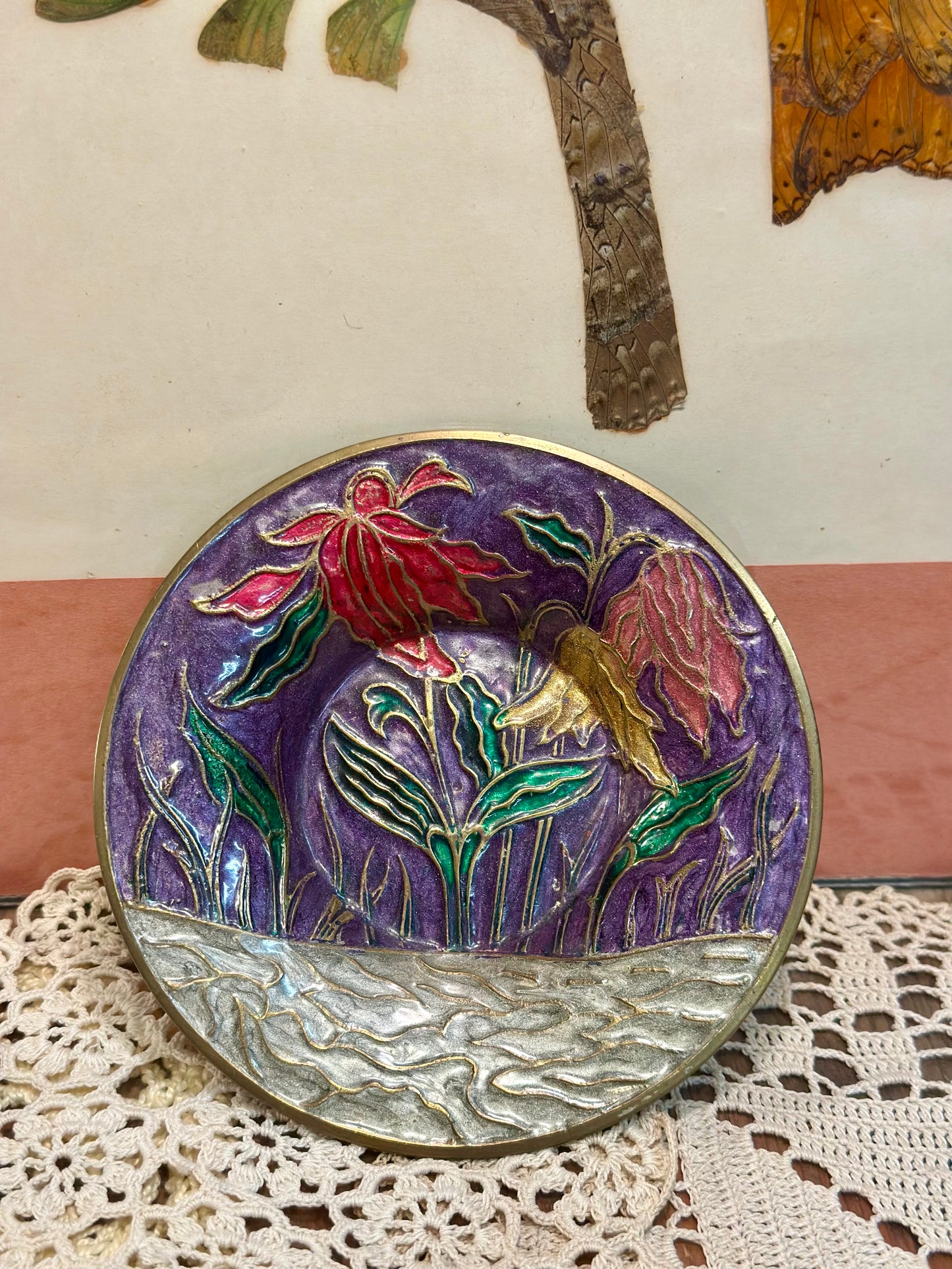 Vide-poche coupelle laiton et cloisonné