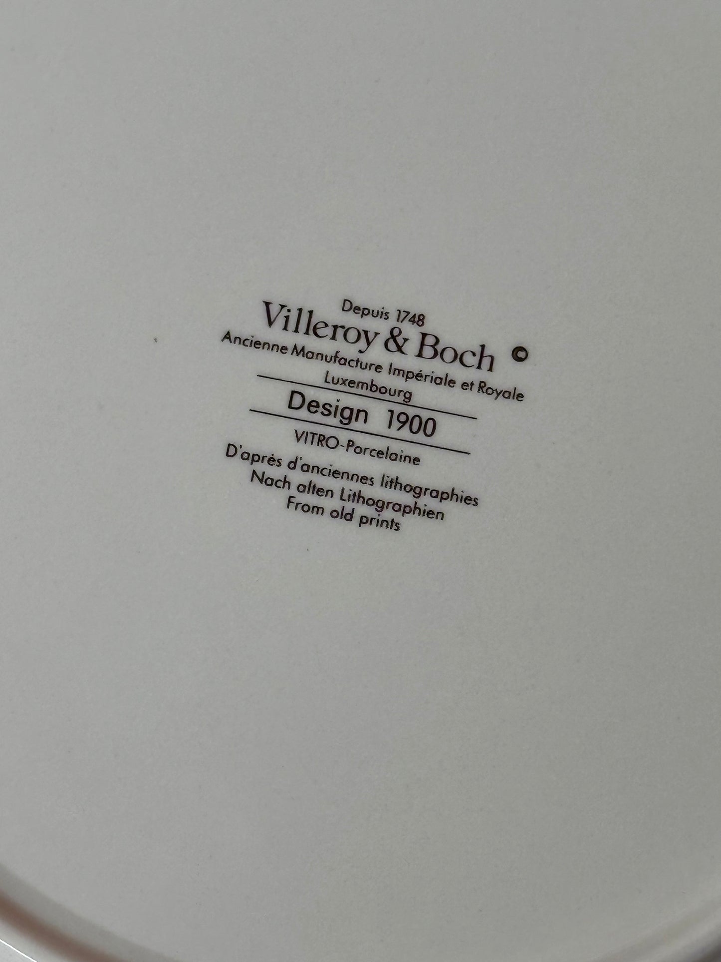 Série de 6 assiettes à dessert Villeroy & Boch design 1900