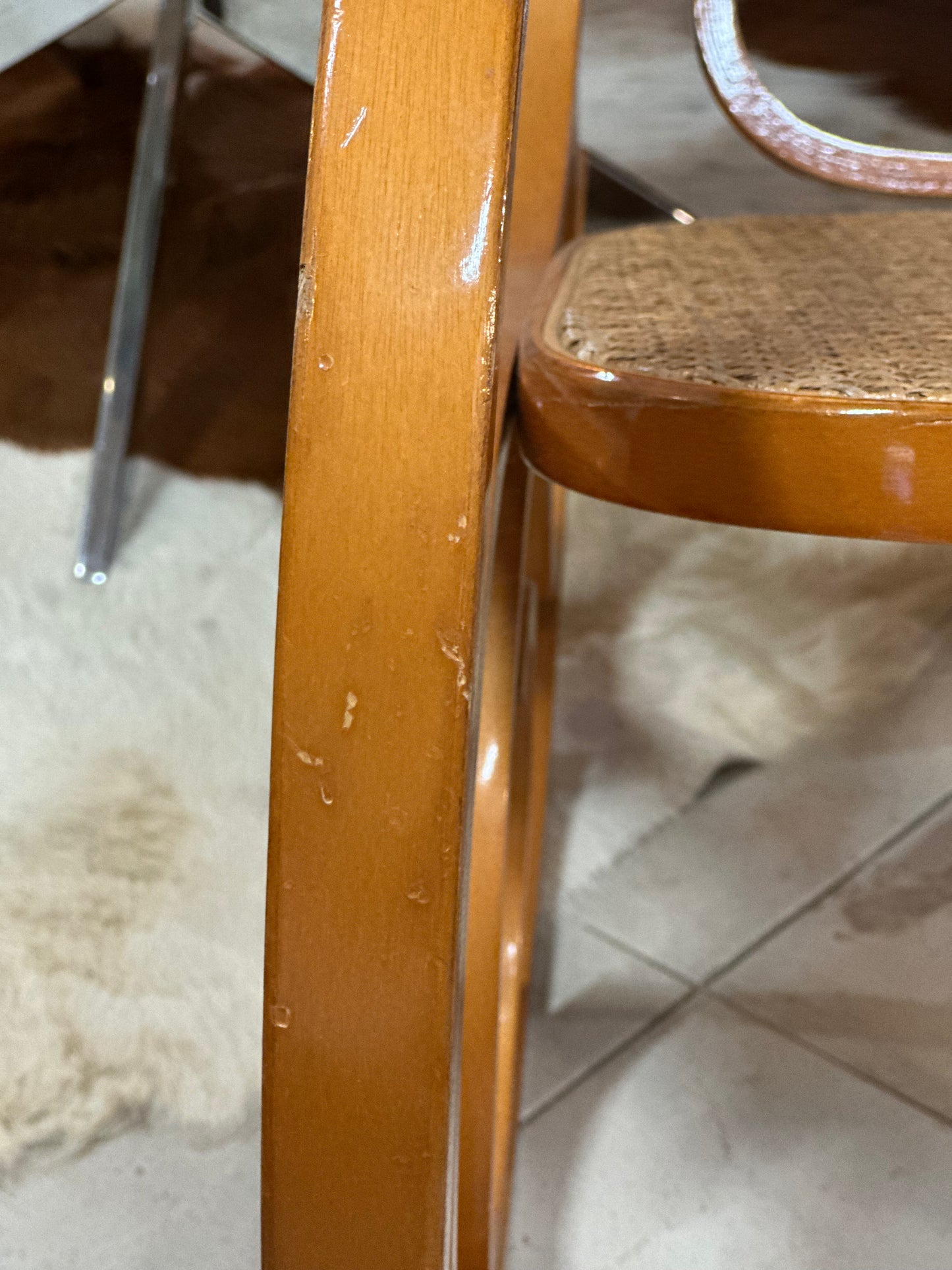 Rocking-chair bois courbé & cannage