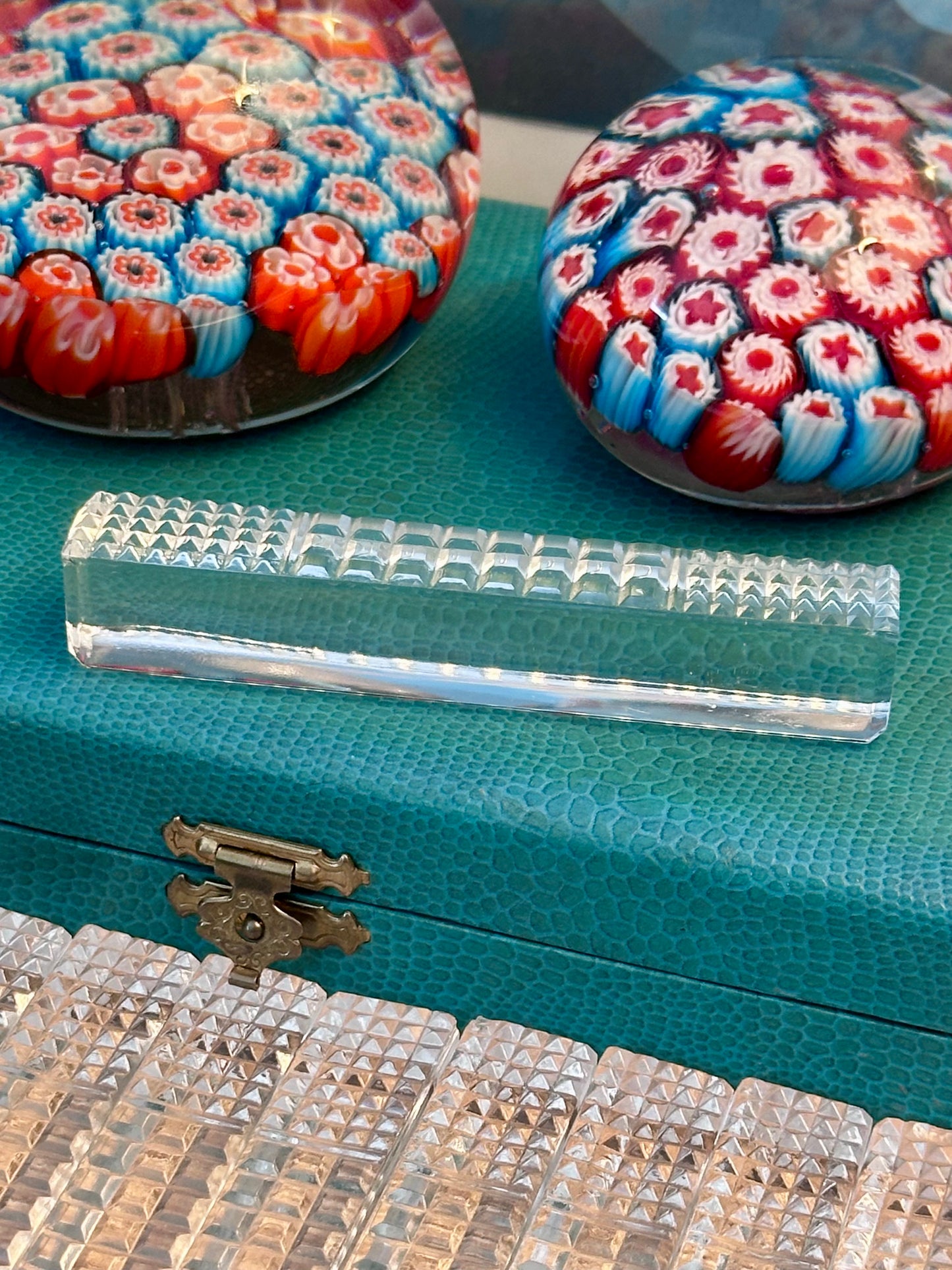 Coffret de 12 porte-couteaux en cristal