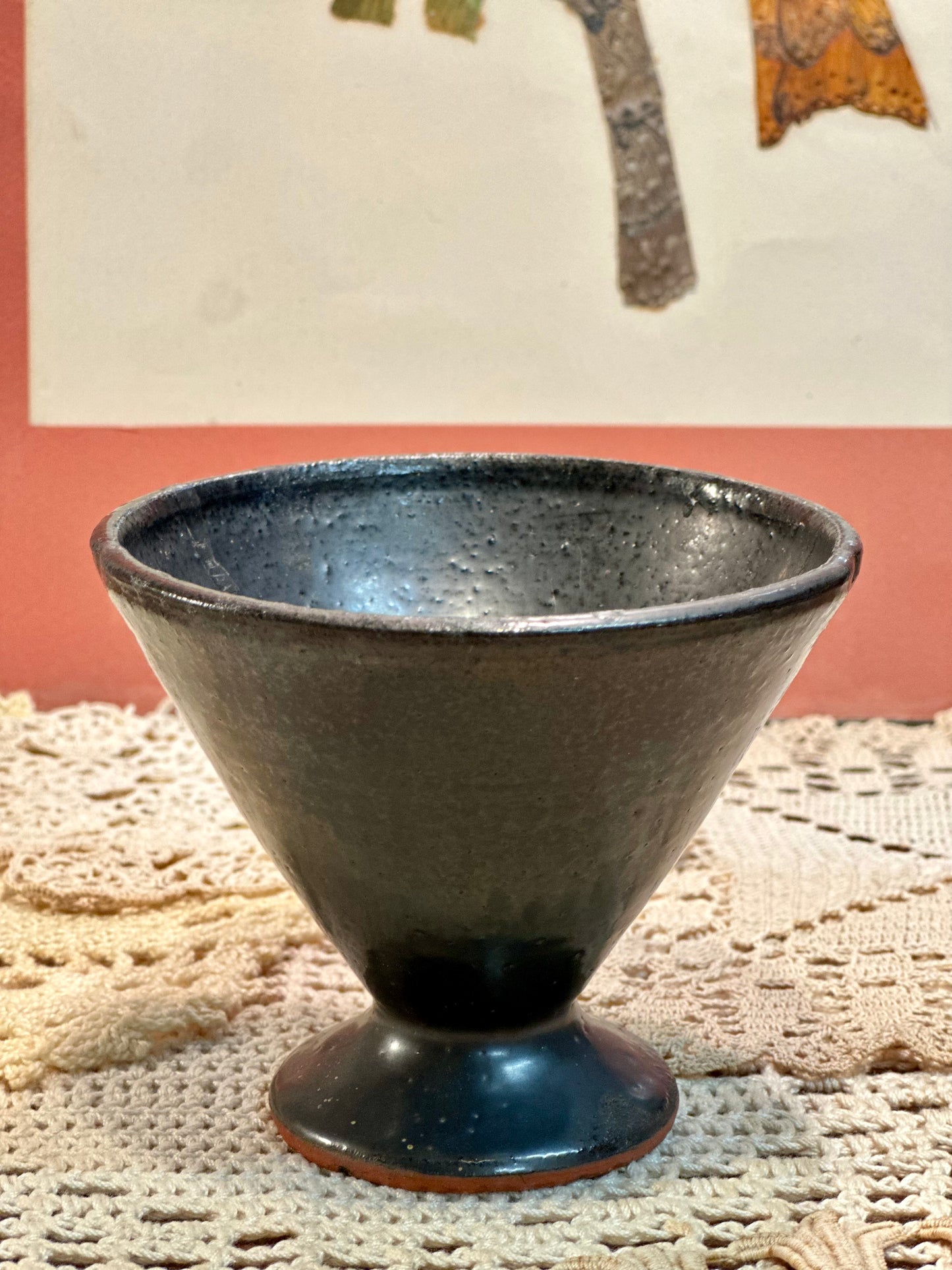 Coupe en terre émaillée origine Togo