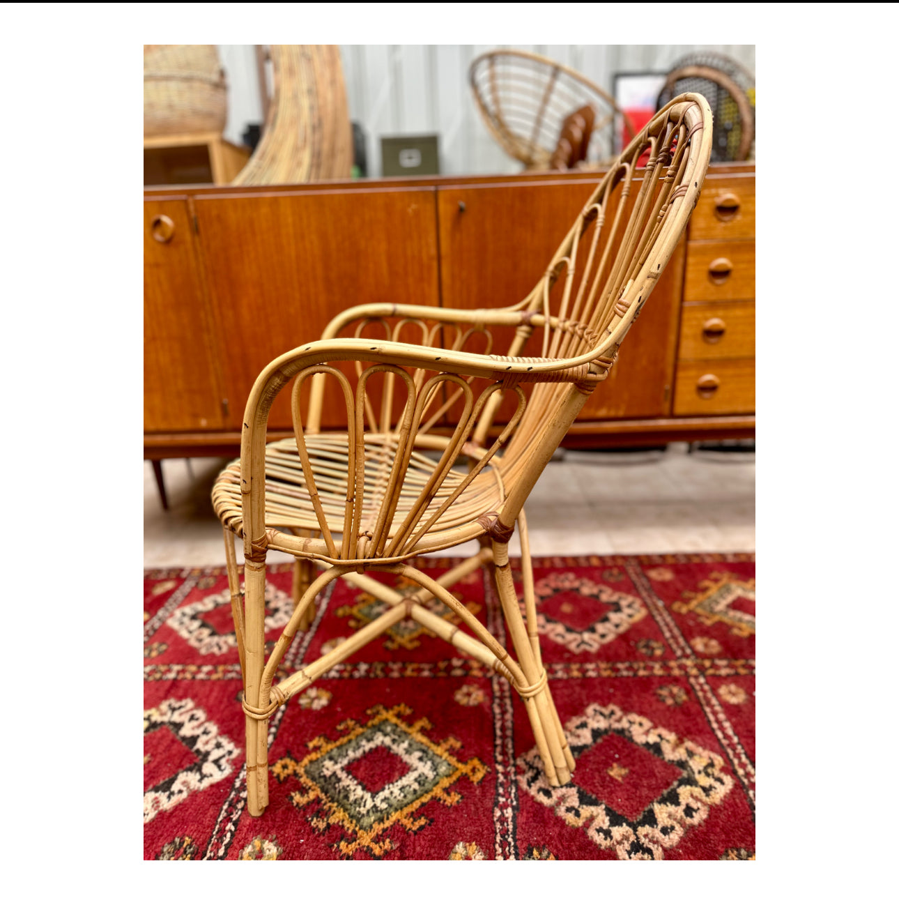 Ensemble table & fauteuils rotin