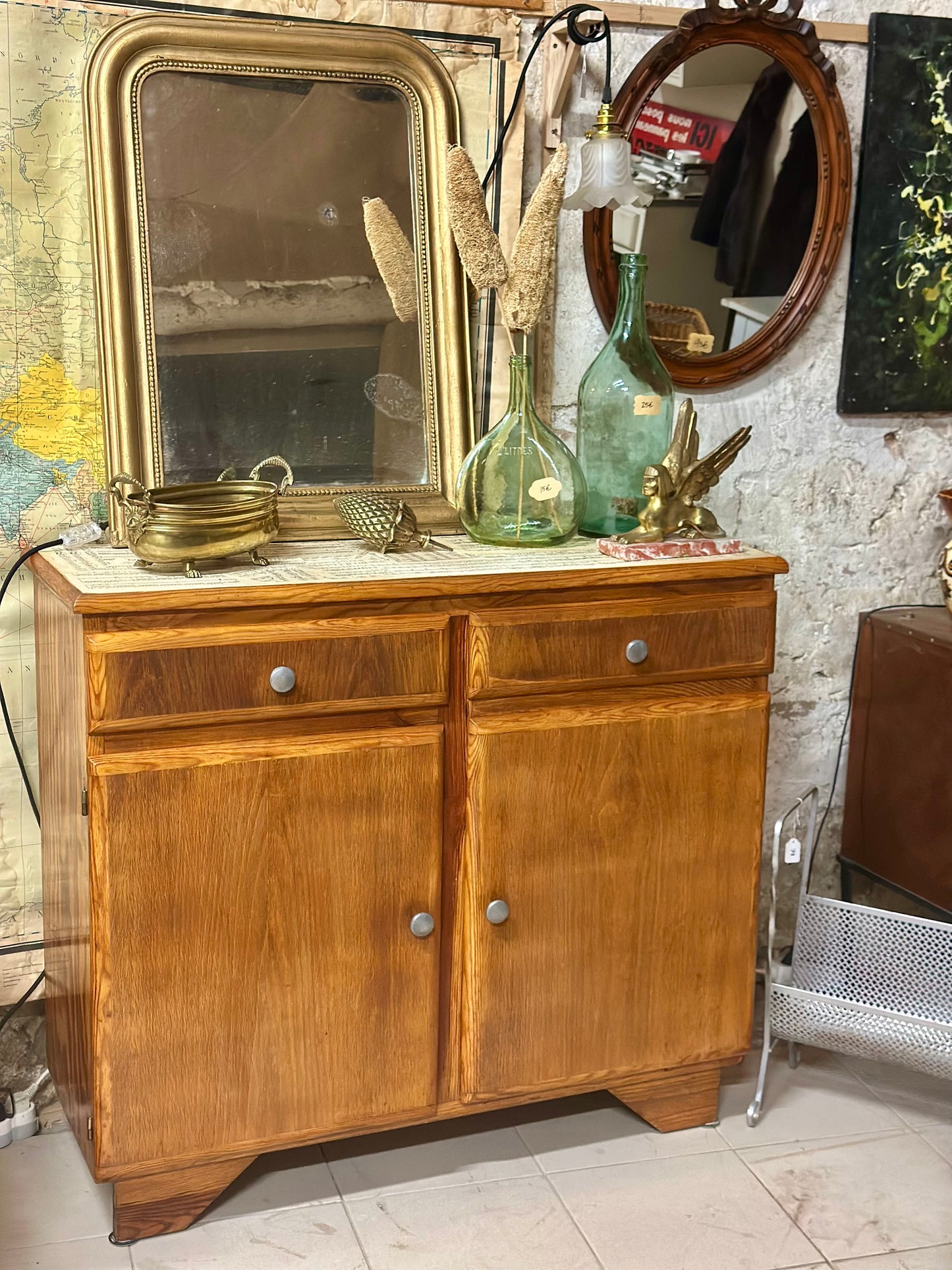 Miroir Louis Philippe doré