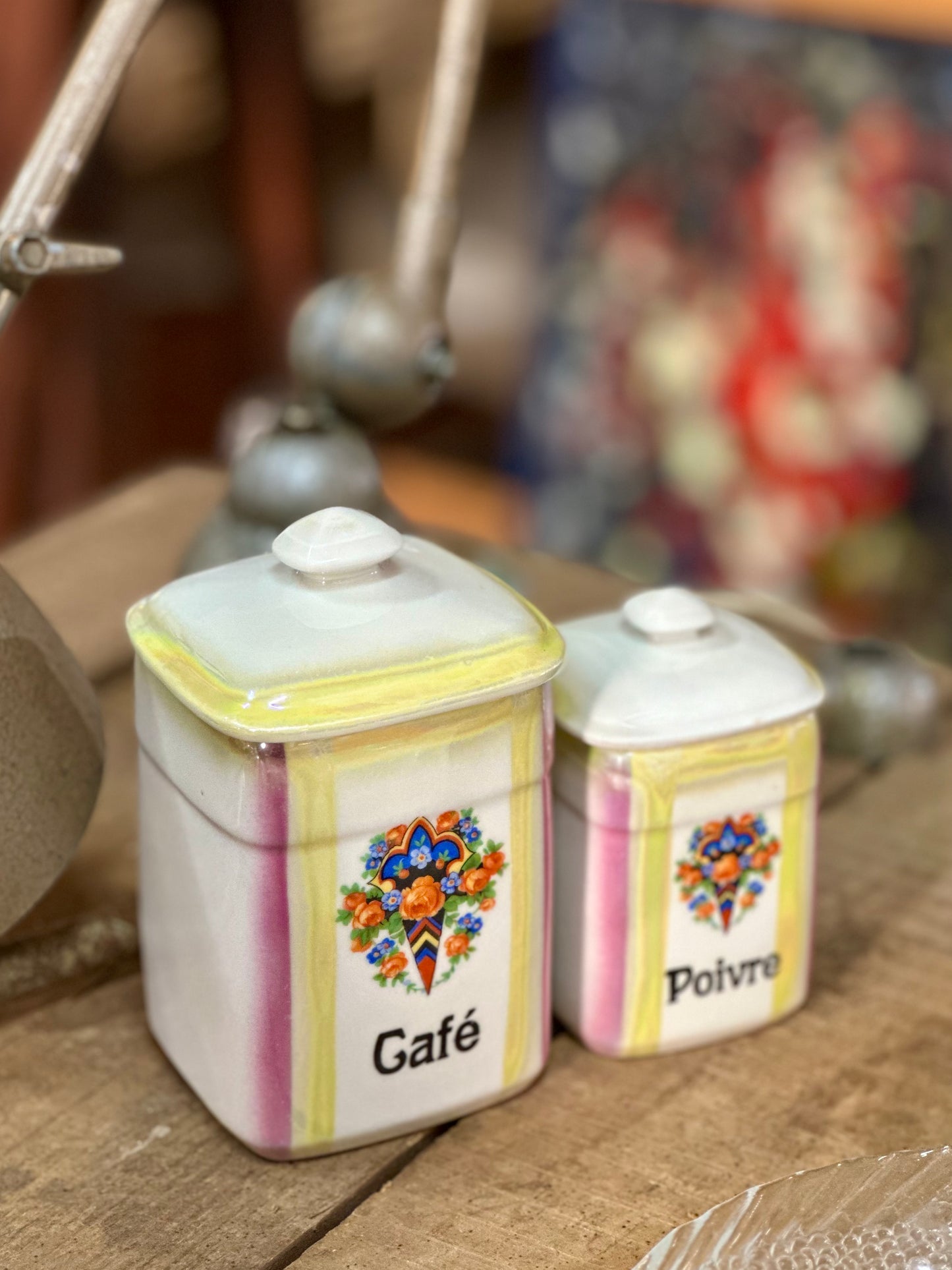 2 pots à épices vintage