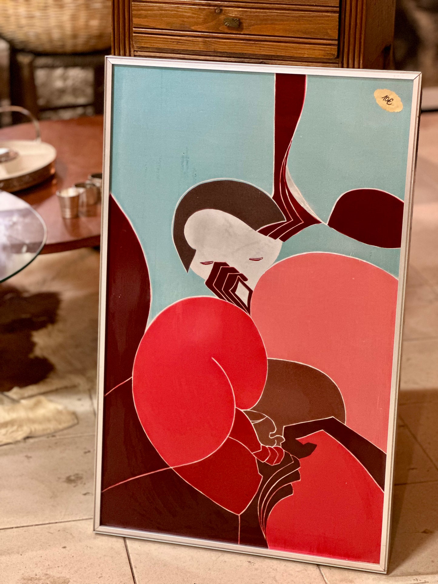 Tableau abstrait sur aluminium