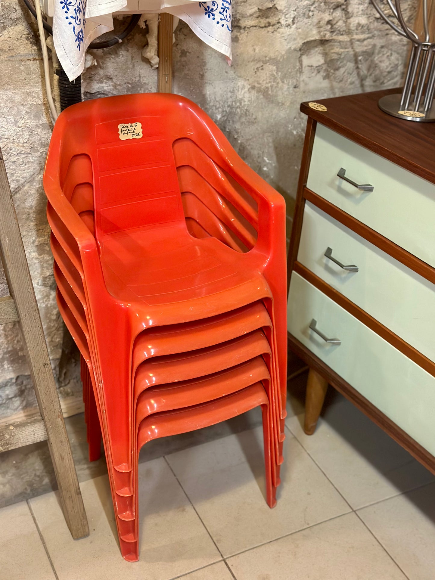 5 fauteuils enfant vintage
