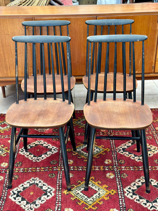 4 chaises Nasto pour Nassjo Stölfabrik 1960