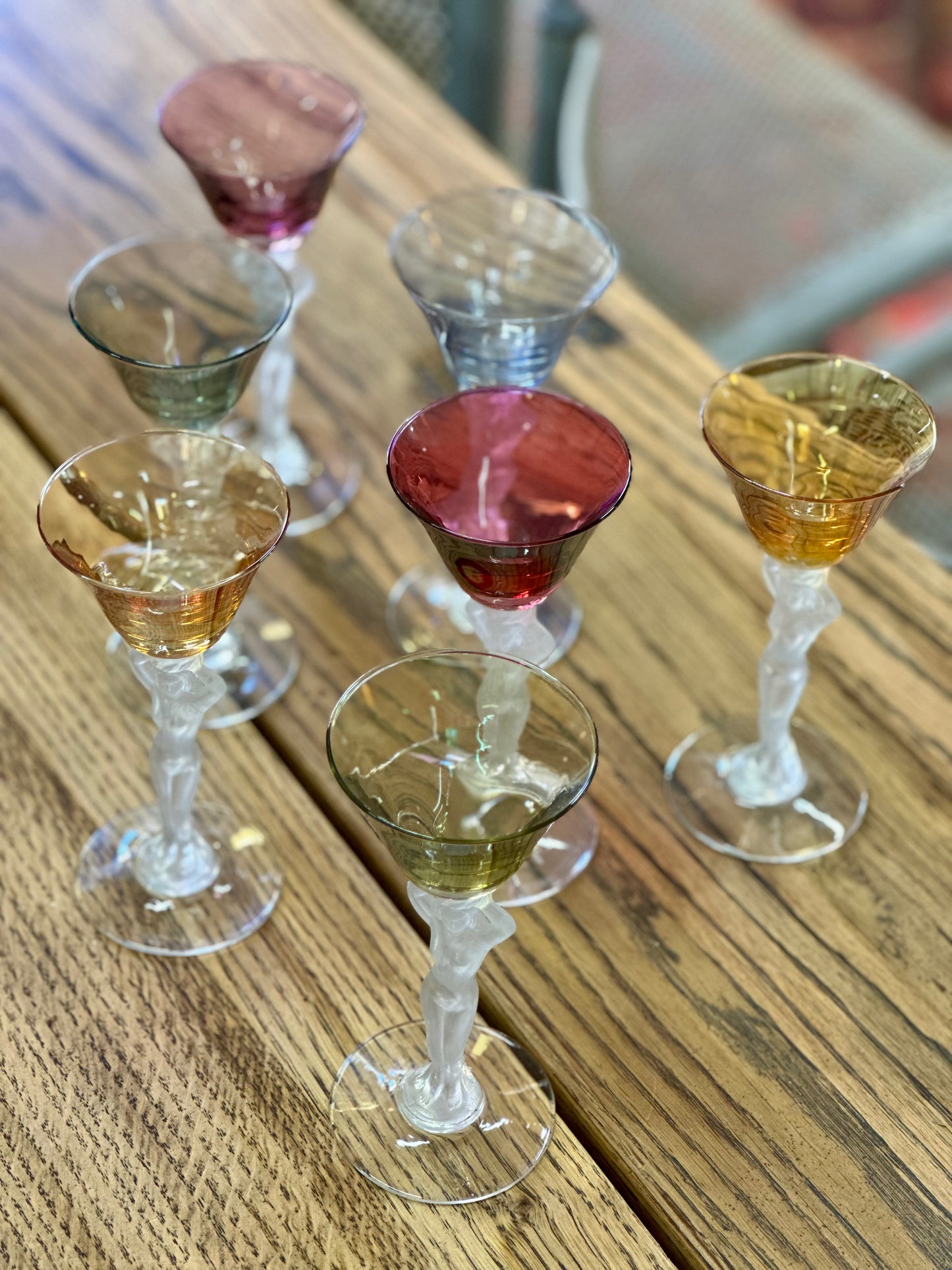 7 verres à pied Venus Cristallerie de Bayel