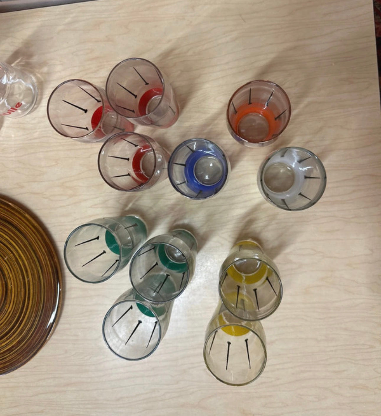 11 verres Rockabilly années 60