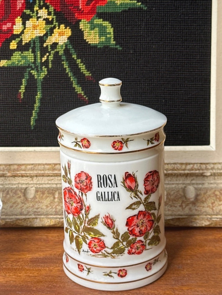 Ancien pot d'apothicaire Rosa Gallica