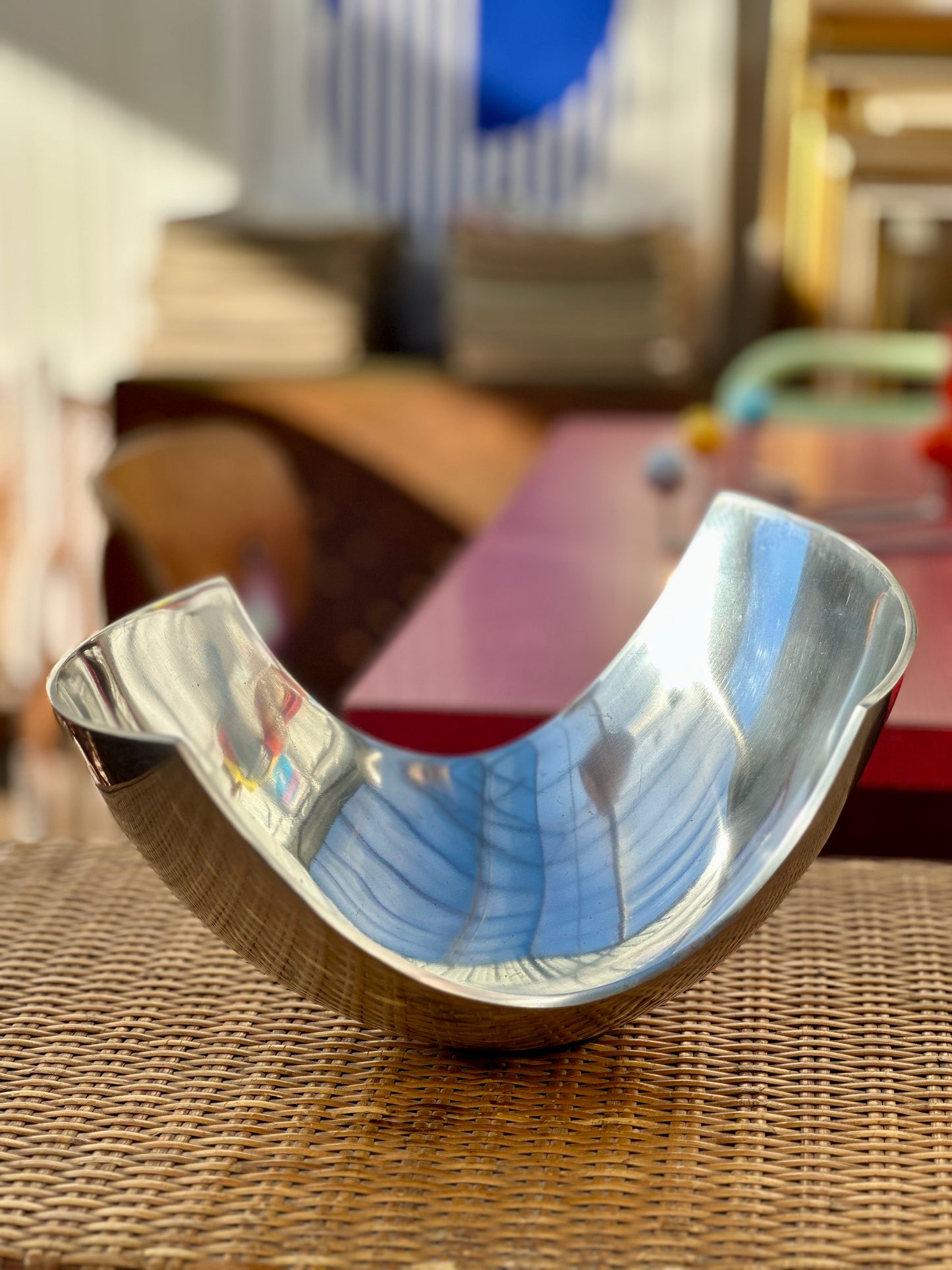 Coupe aluminium poli années 80