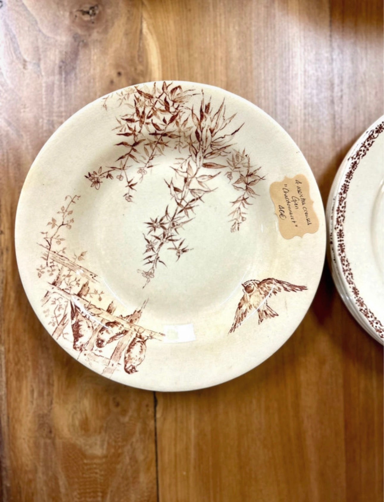 4 assiettes à soupe Gien