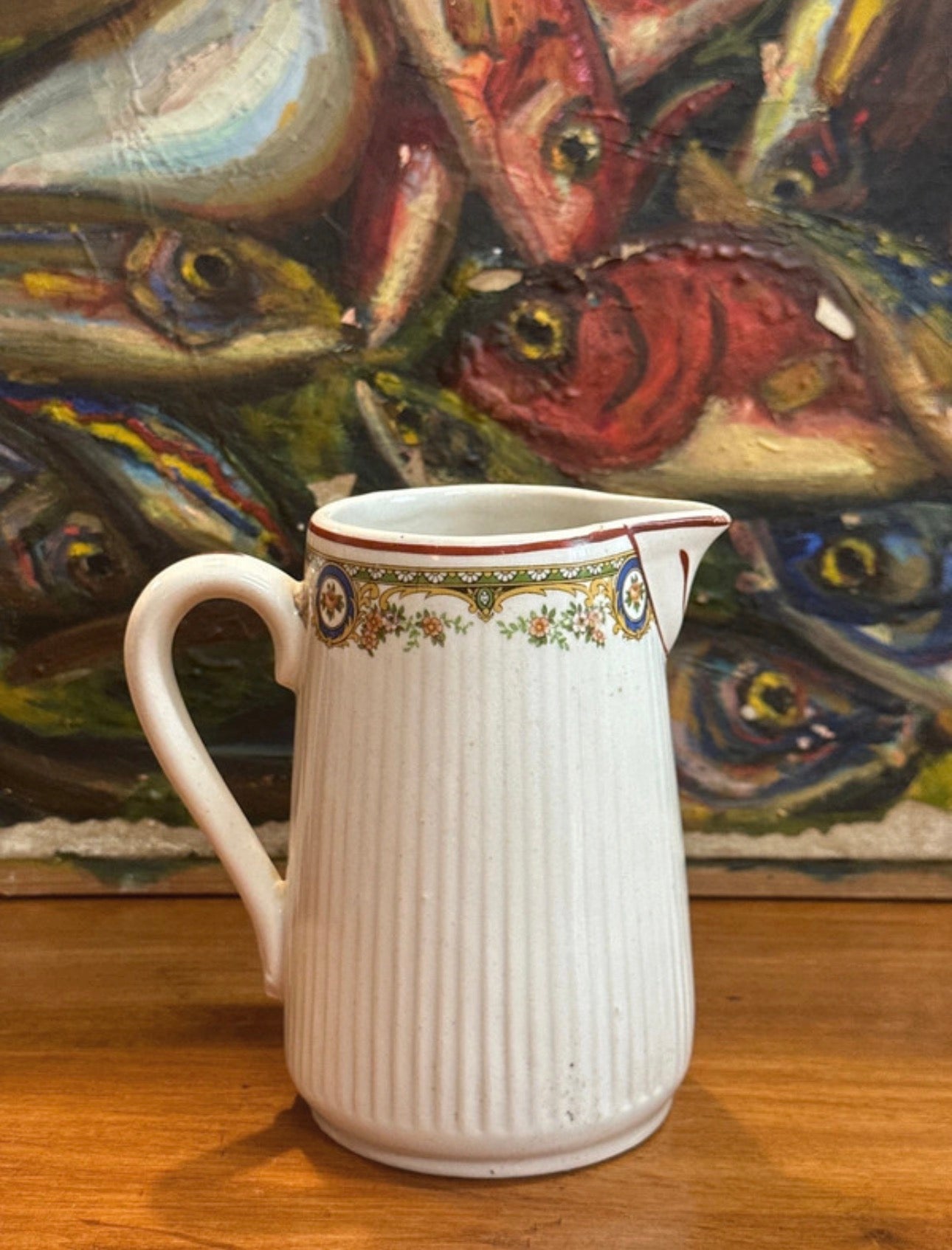Pot à lait ancien cannelé