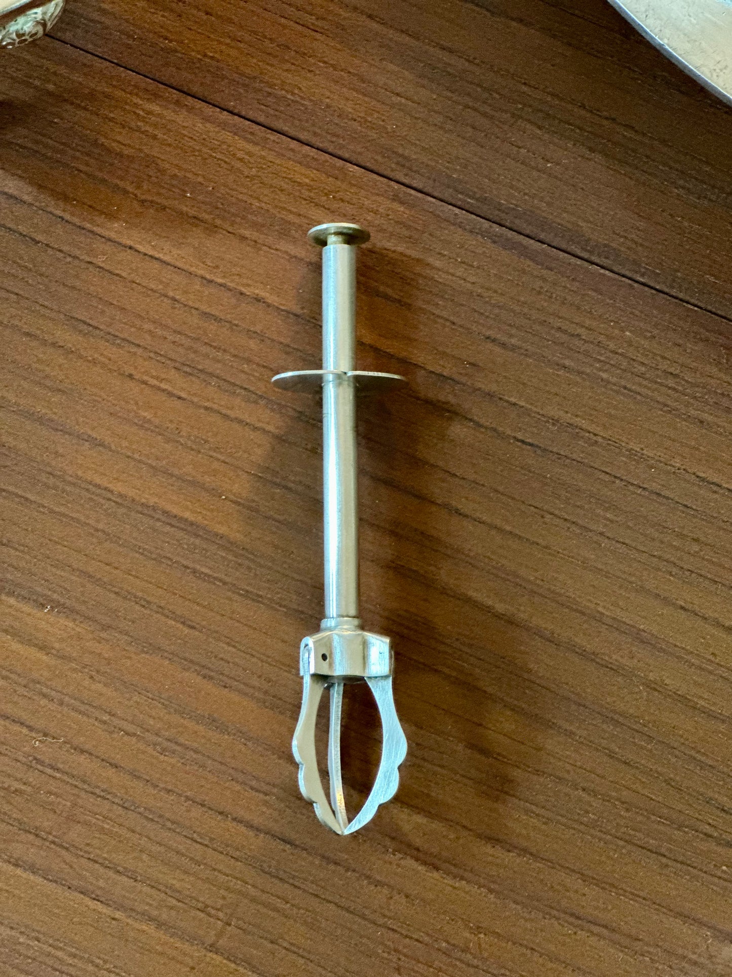 Pince à glaçons en métal argenté