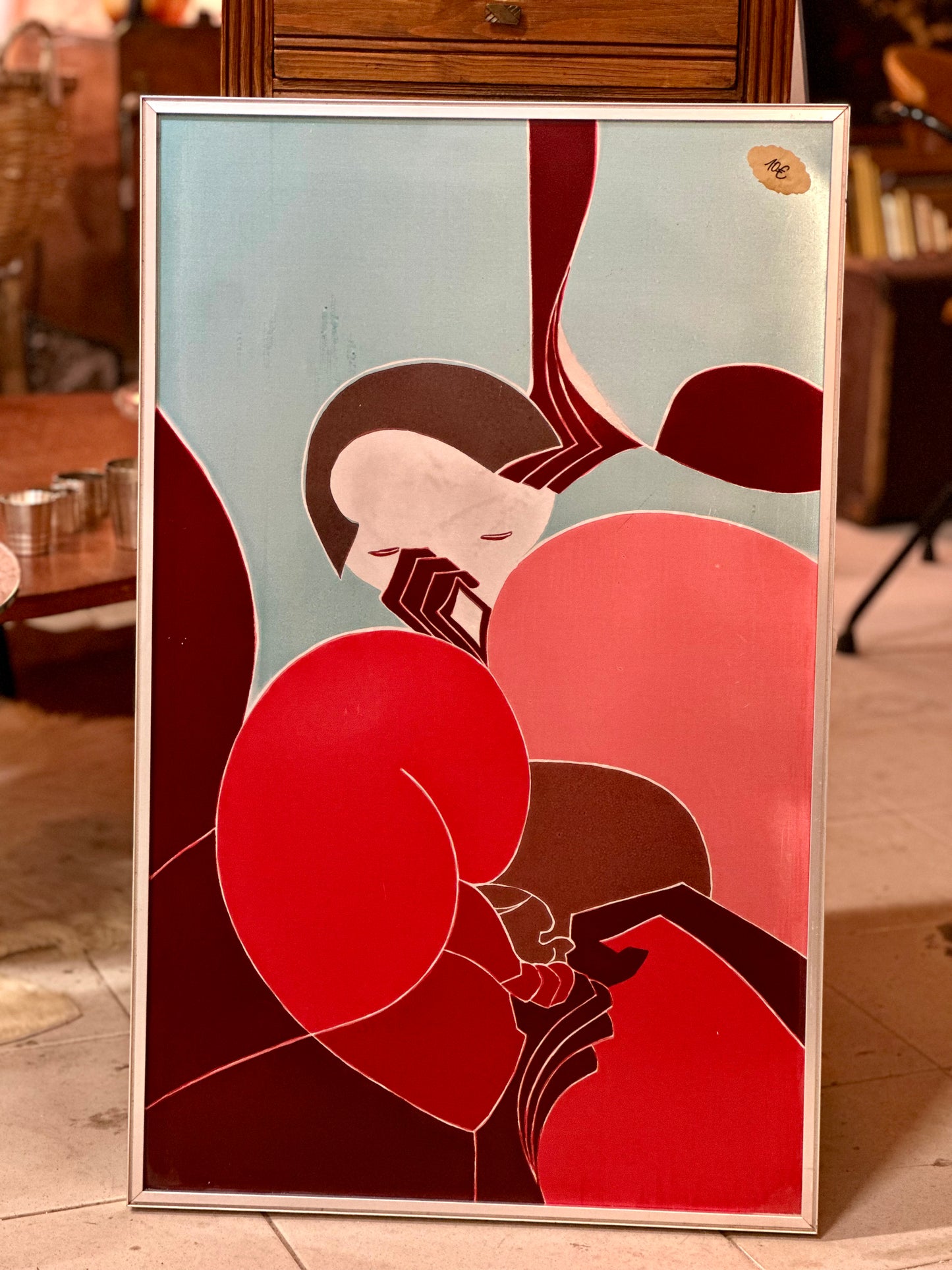 Tableau abstrait sur aluminium