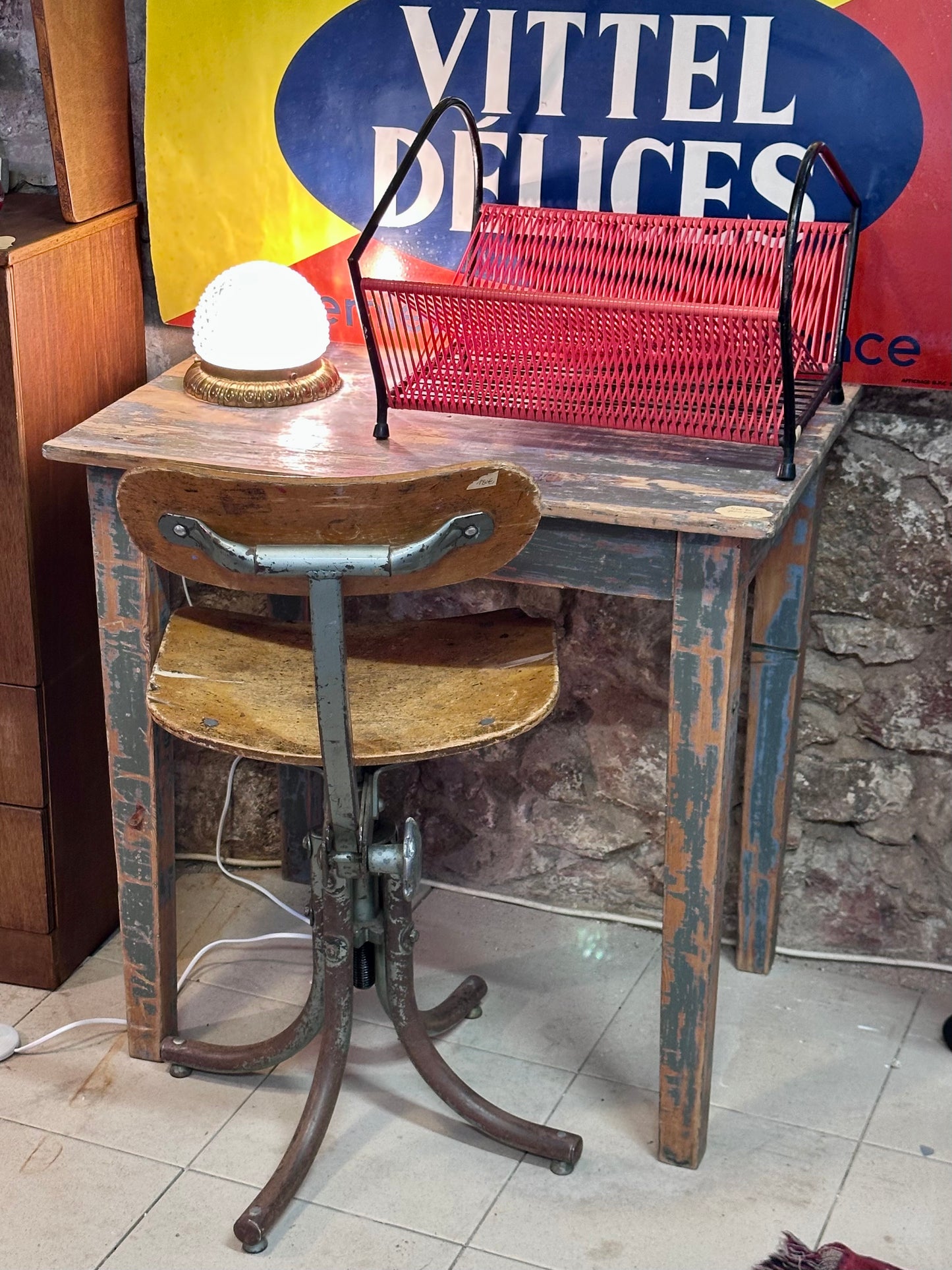 Petite table patinée