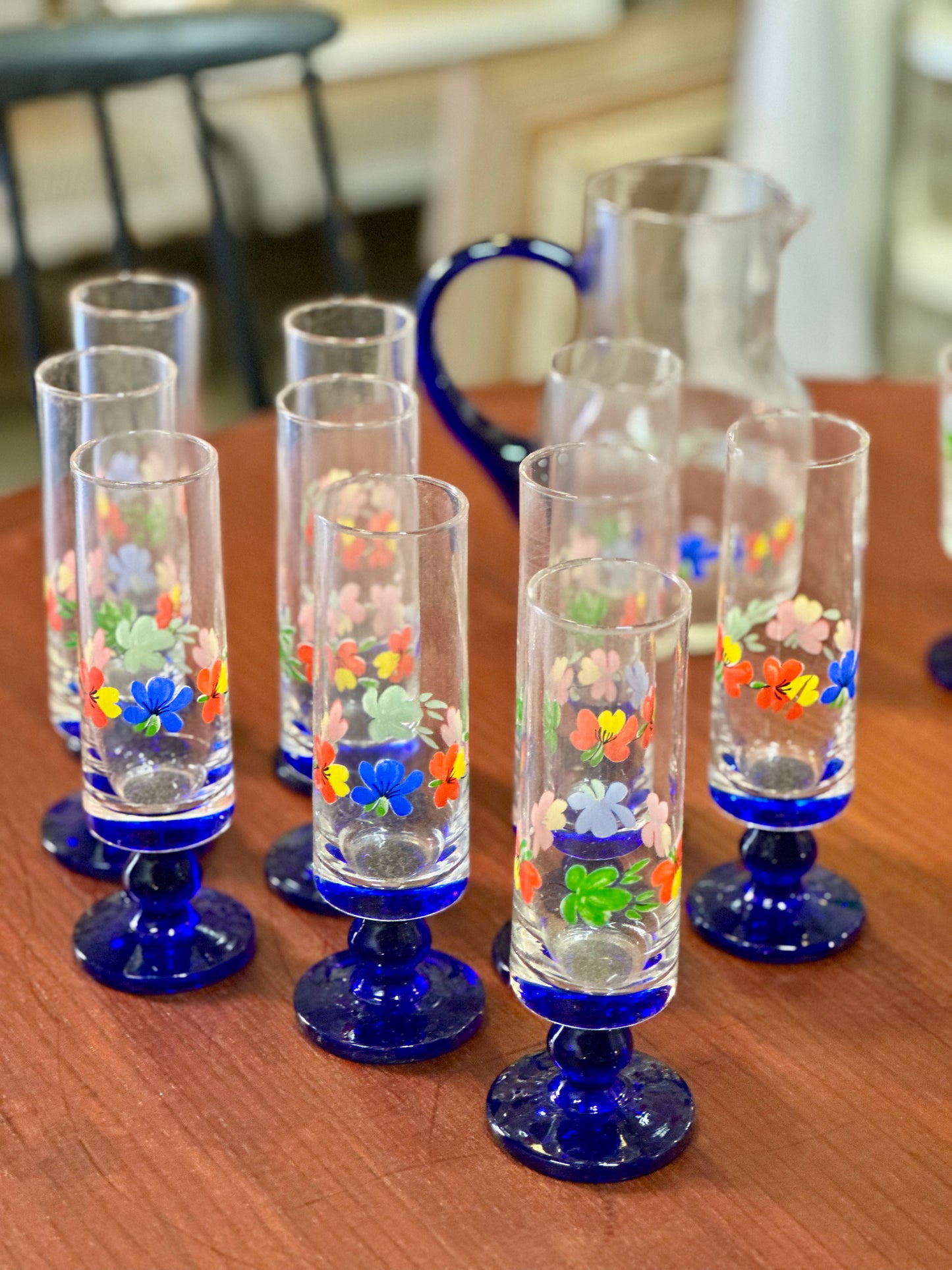 Service à verres & cruche vintage