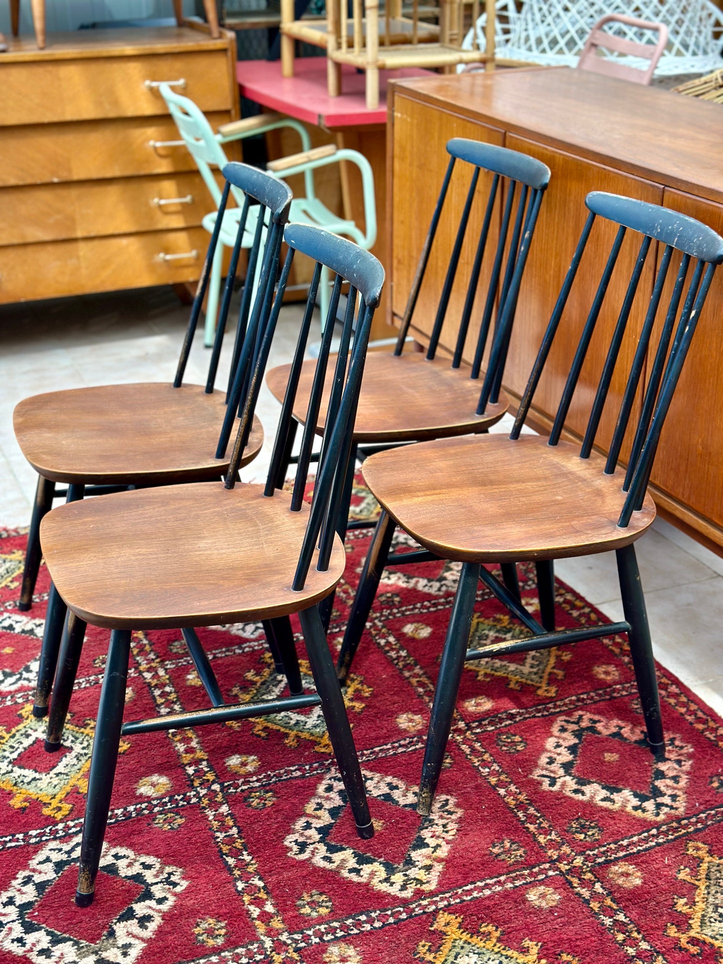 4 chaises Nasto pour Nassjo Stölfabrik 1960