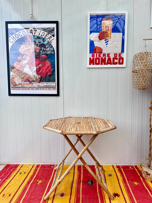 Tables octogonales pliantes en bambou