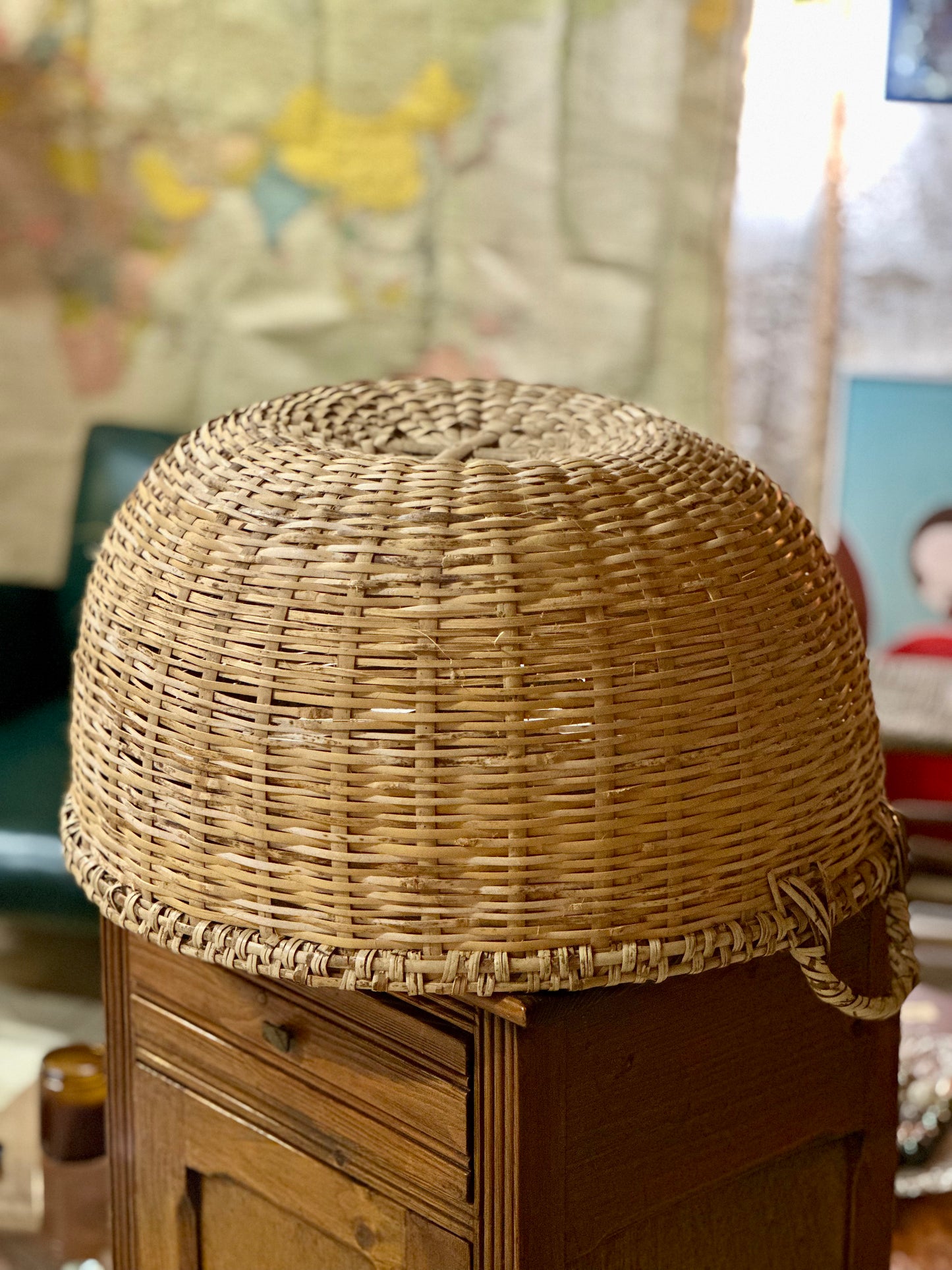 Panier rond en osier