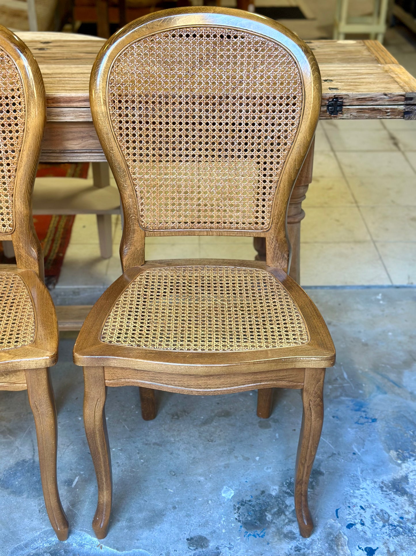 Chaises cannées vintage années 70-80