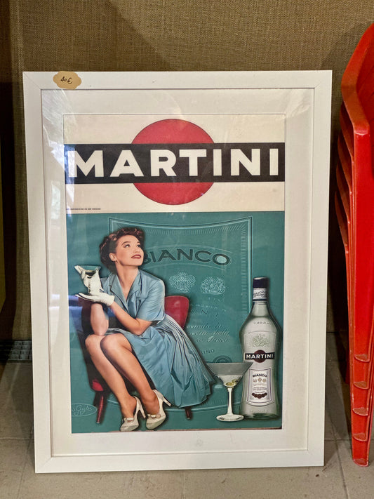 Affiche encadrée publicitaire Martini