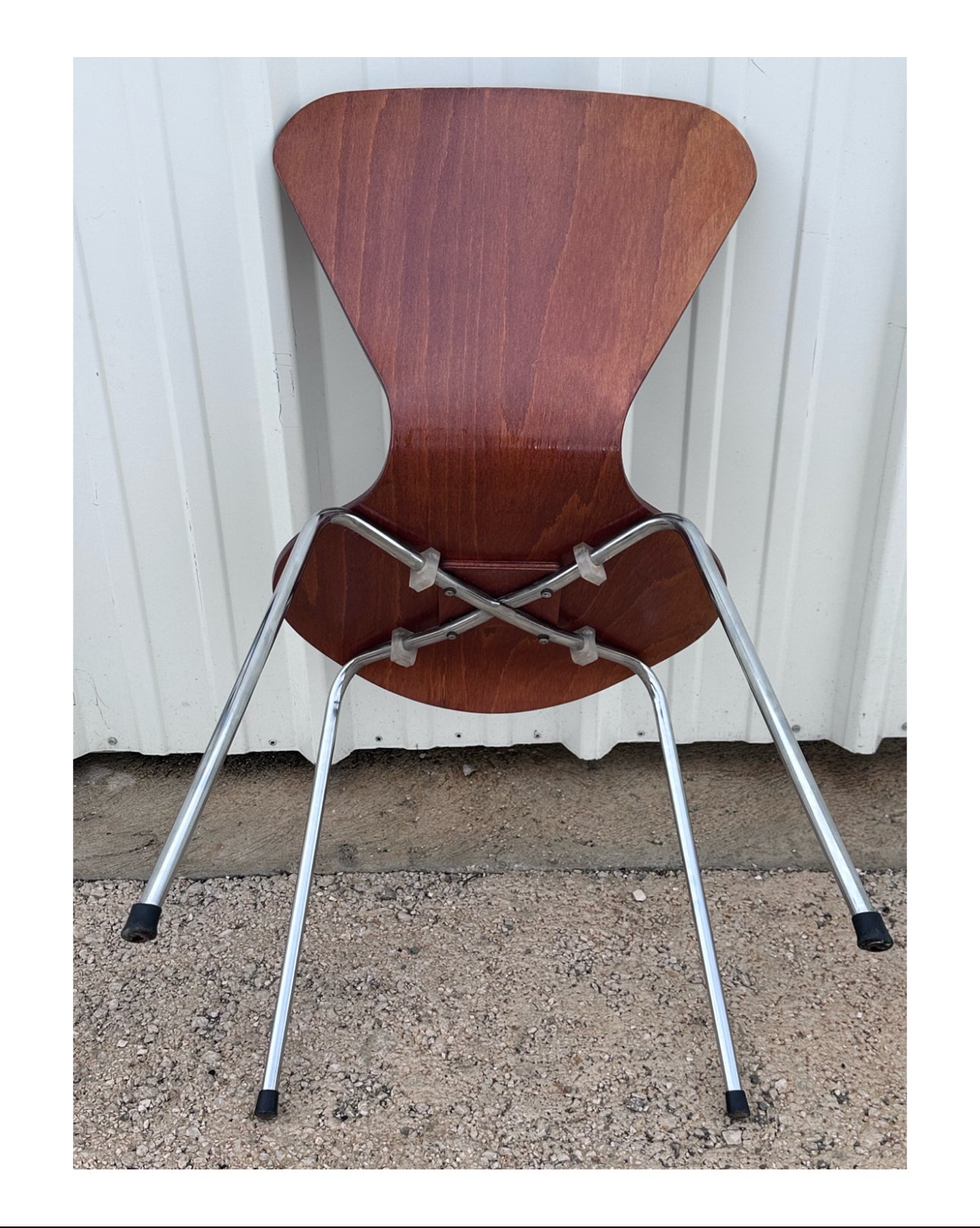 Chaise scandinave vintage inspirée de la Série 7 d'Arne Jacobsen