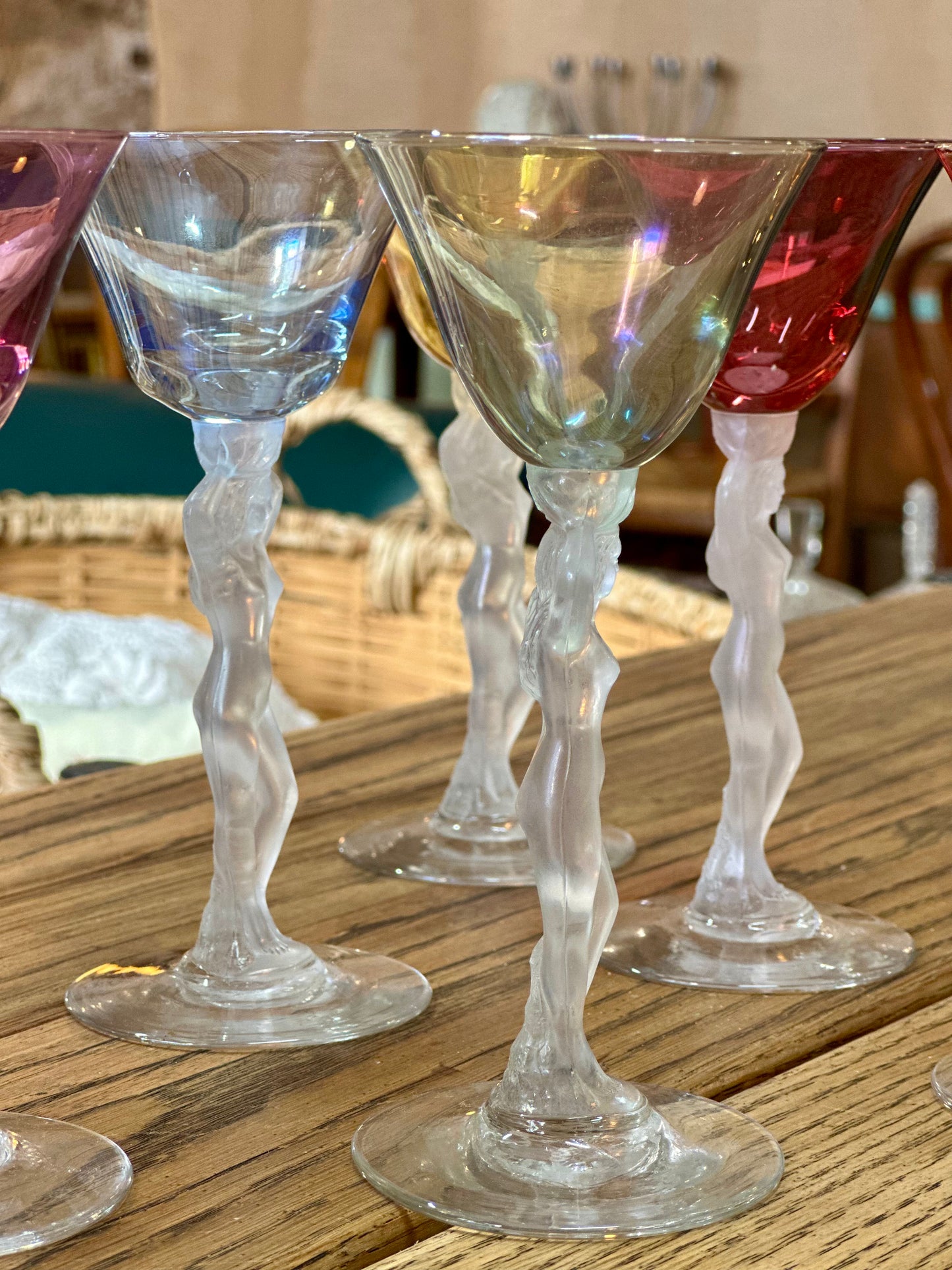 7 verres à pied Venus Cristallerie de Bayel