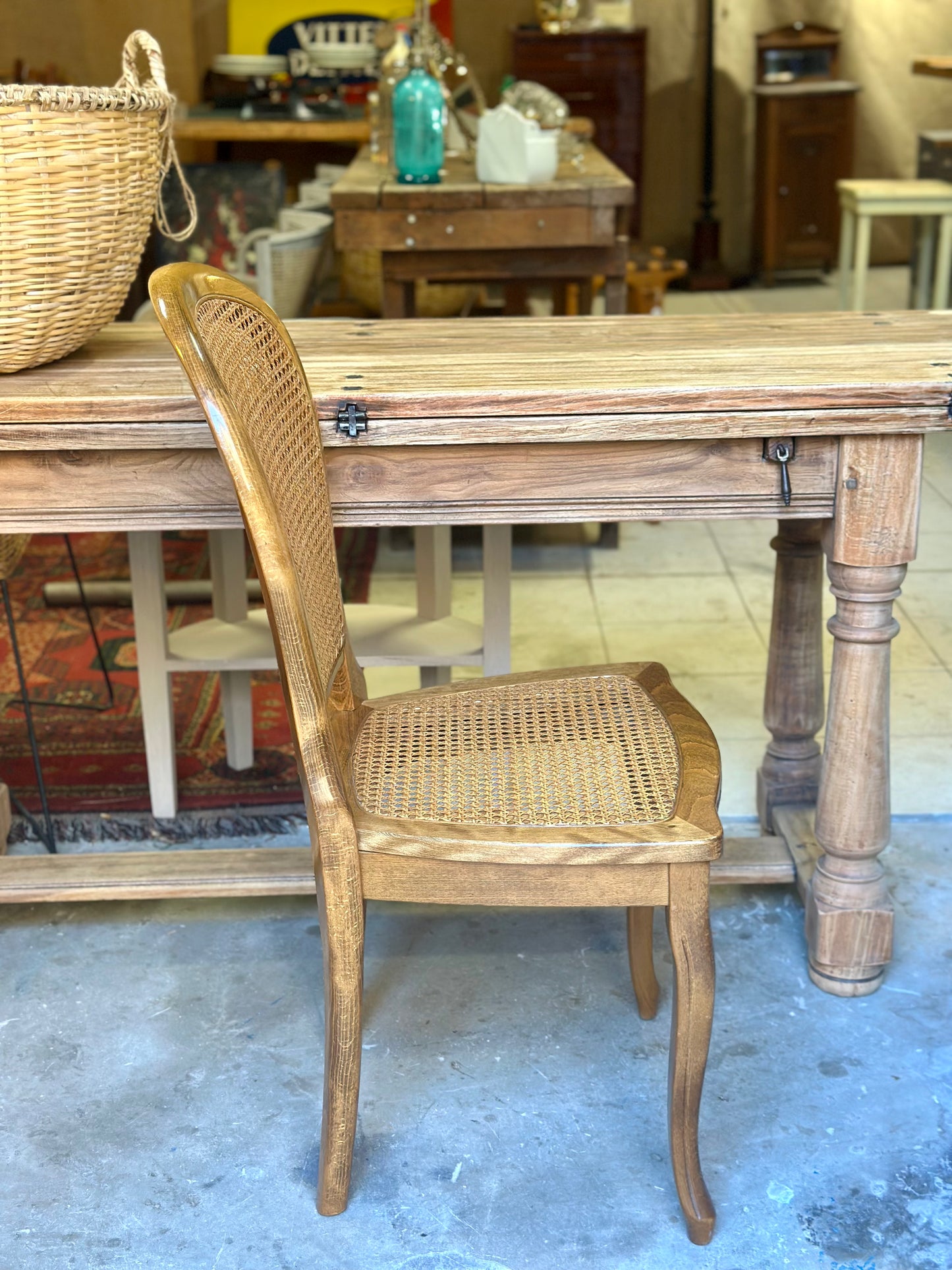 Chaises cannées vintage années 70-80