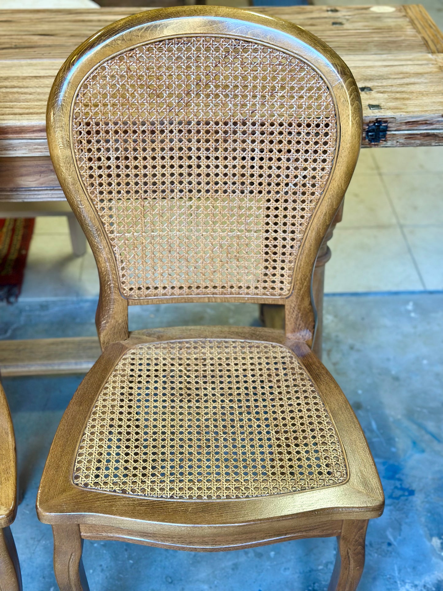 Chaises cannées vintage années 70-80