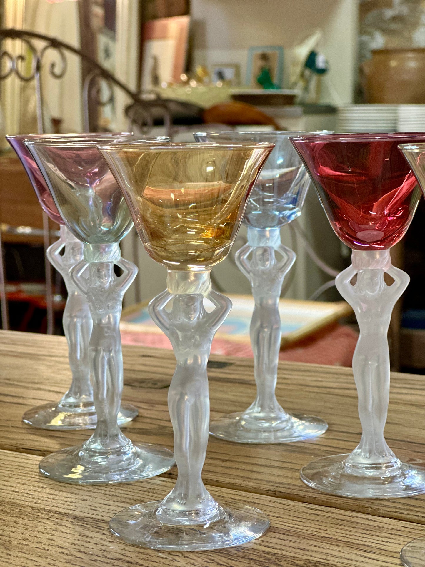 7 verres à pied Venus Cristallerie de Bayel