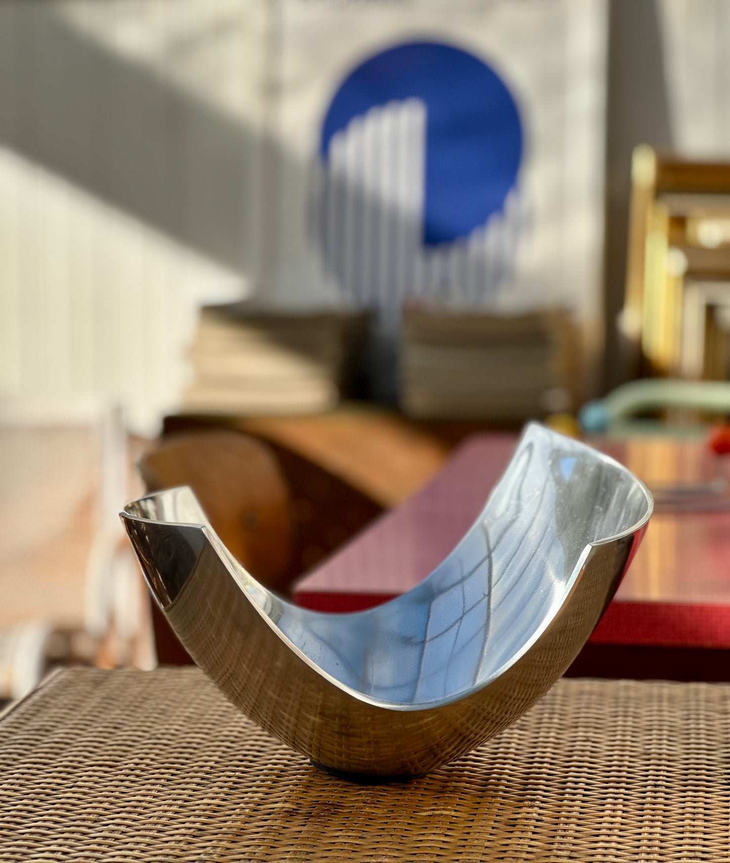 Coupe aluminium poli années 80