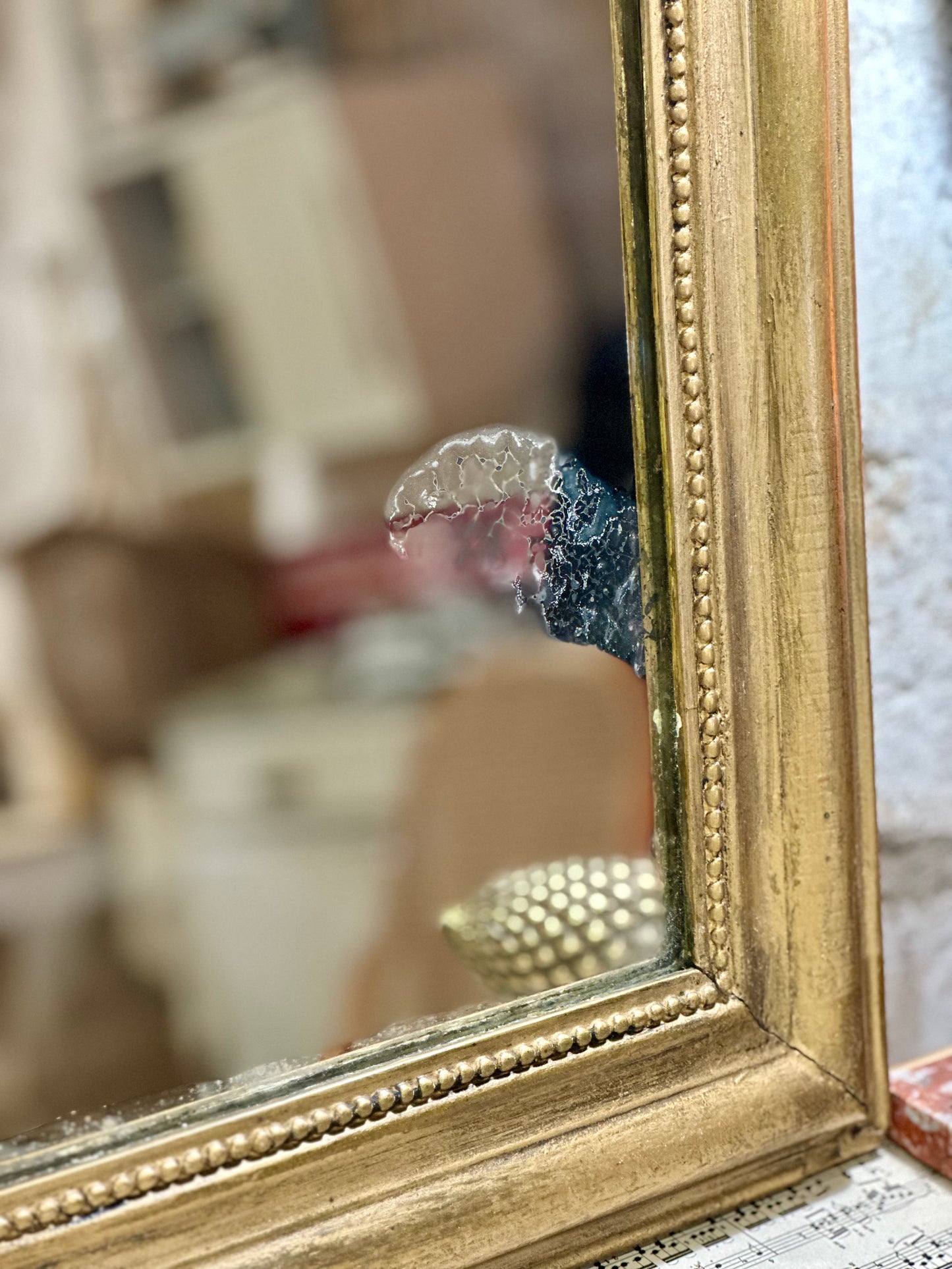 Miroir Louis Philippe doré