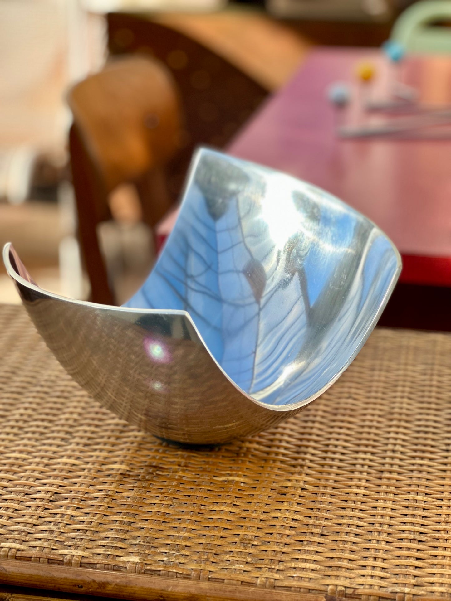 Coupe aluminium poli années 80