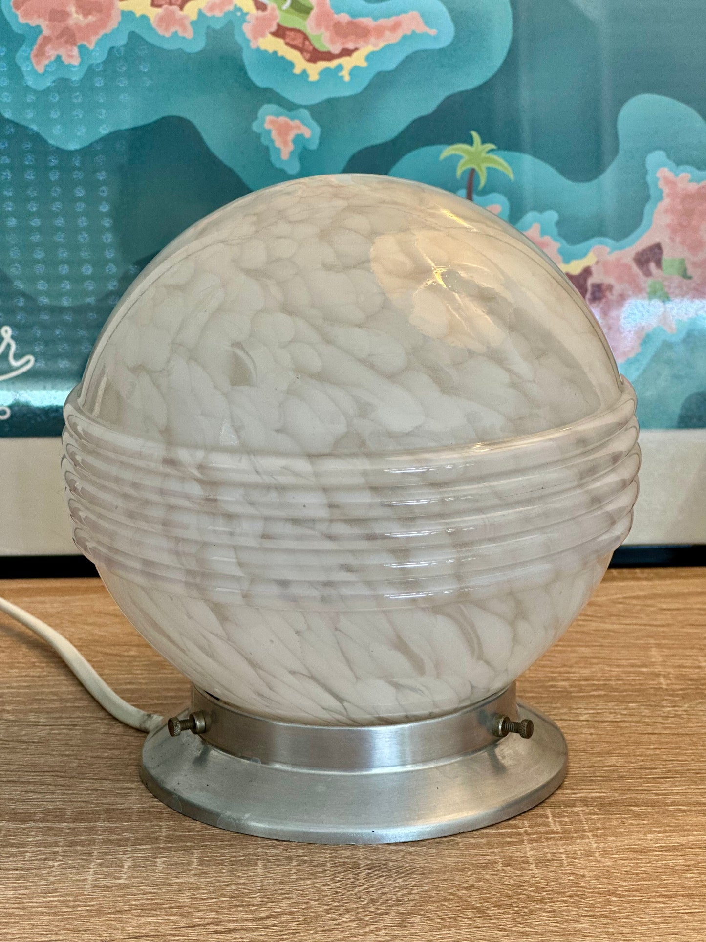 Lampe à poser verre de Clichy