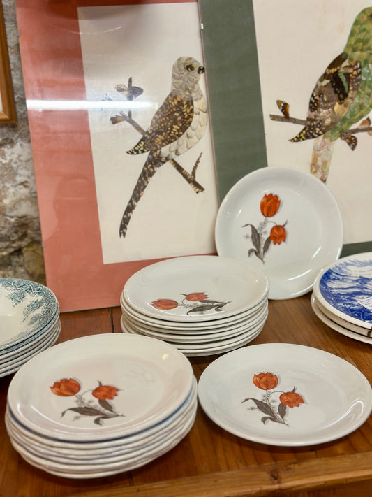 12 assiettes à dessert Moulin des Loups