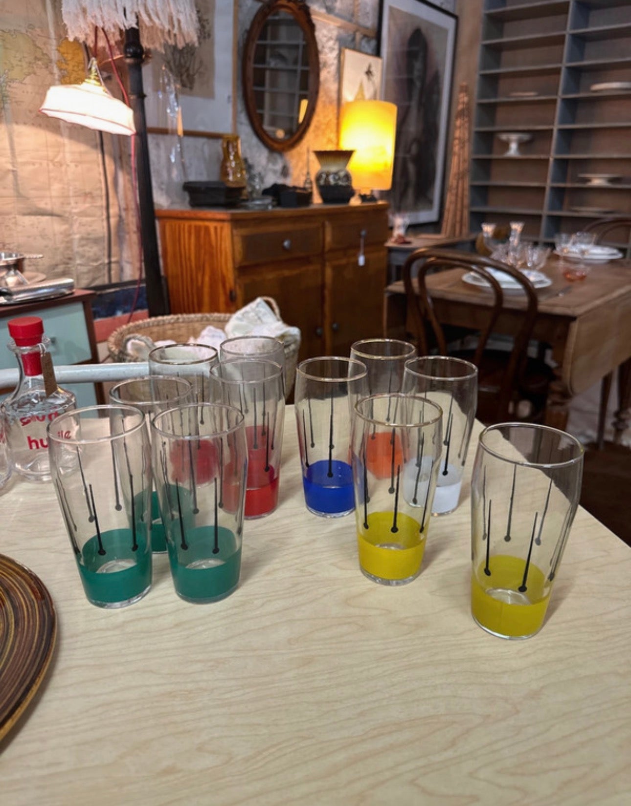 11 verres Rockabilly années 60