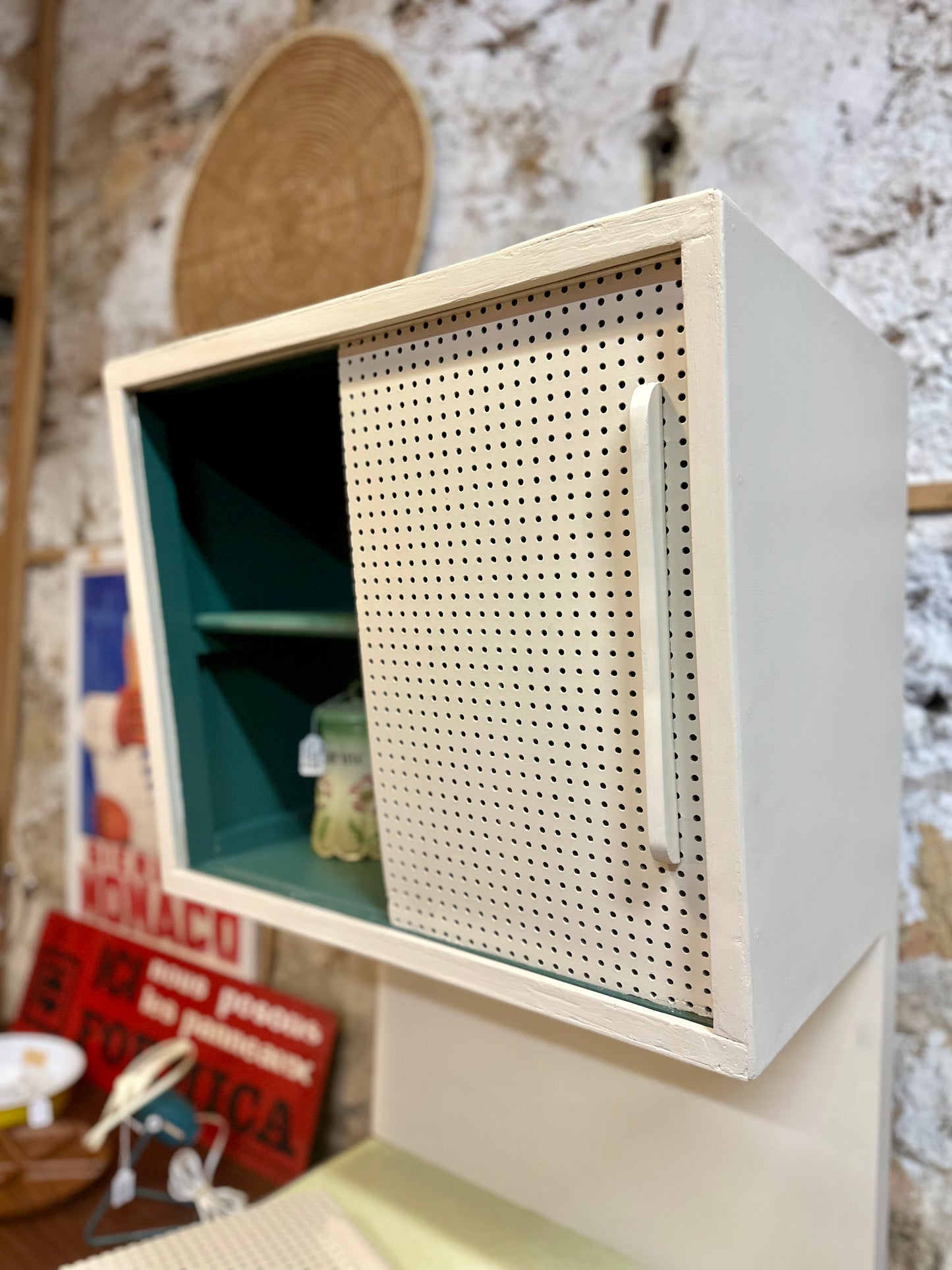 Buffet de cuisine Italien en bois années 50-60