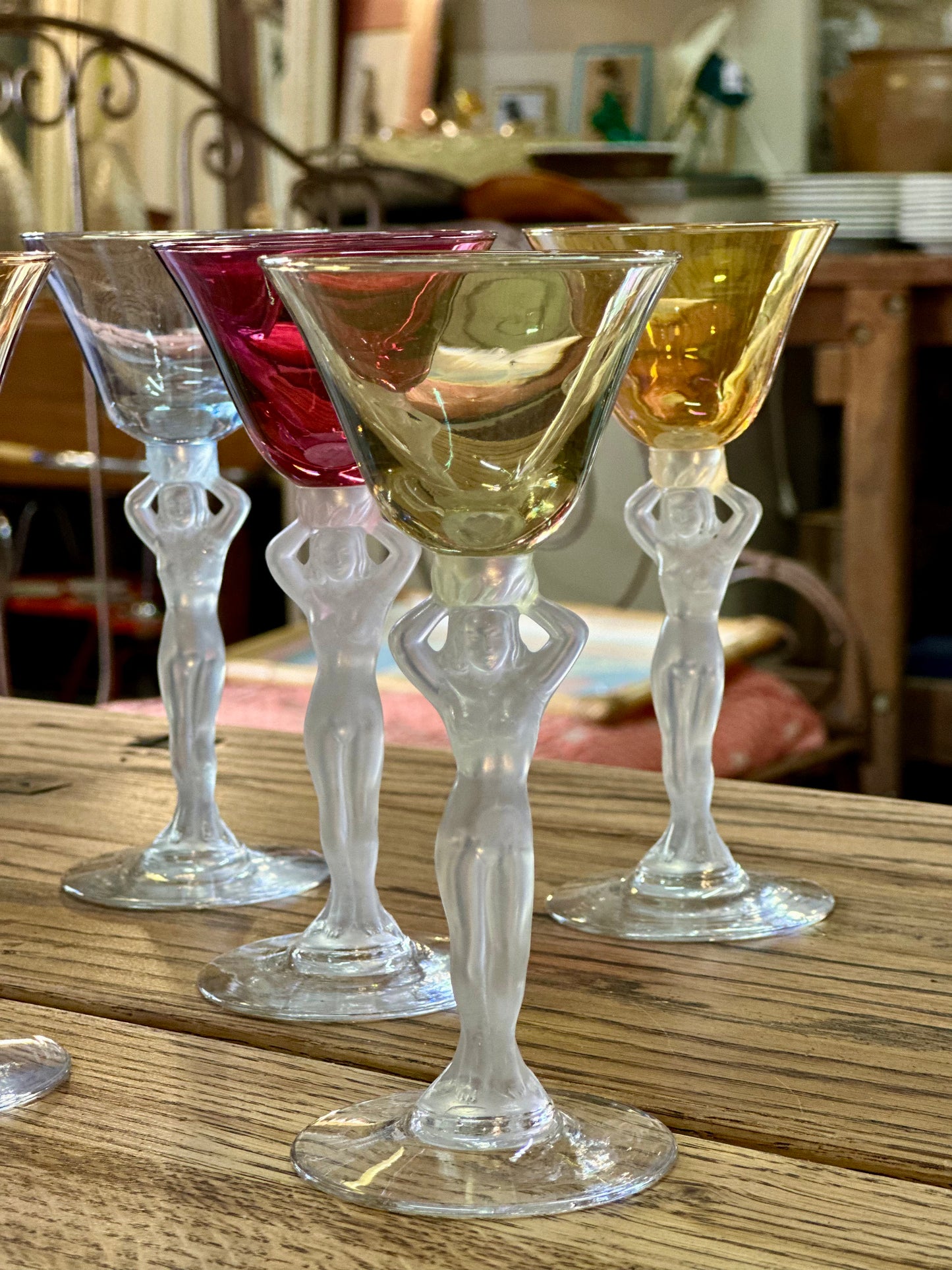 7 verres à pied Venus Cristallerie de Bayel