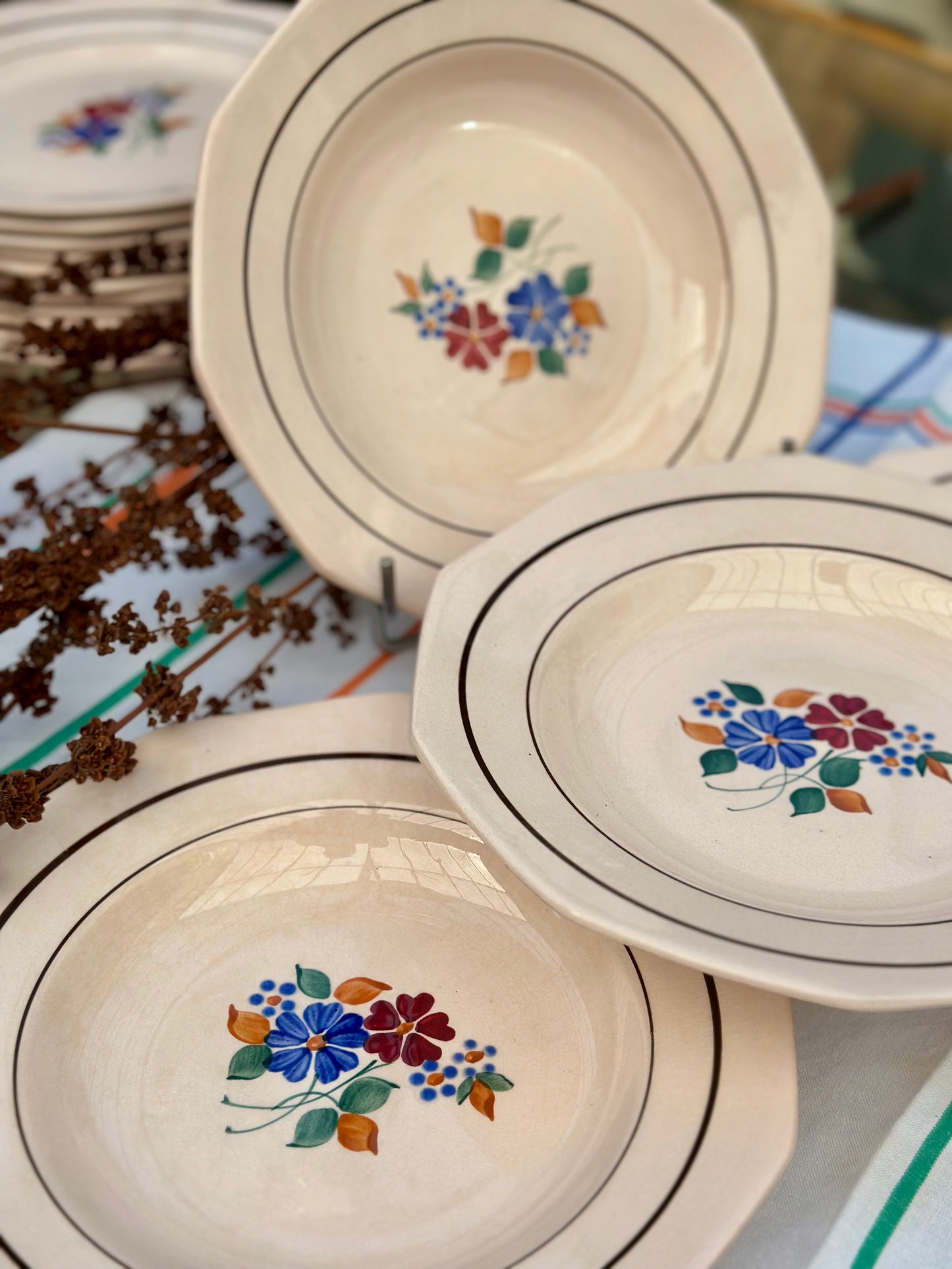 9 assiettes creuses Saint Amand Amandinoise