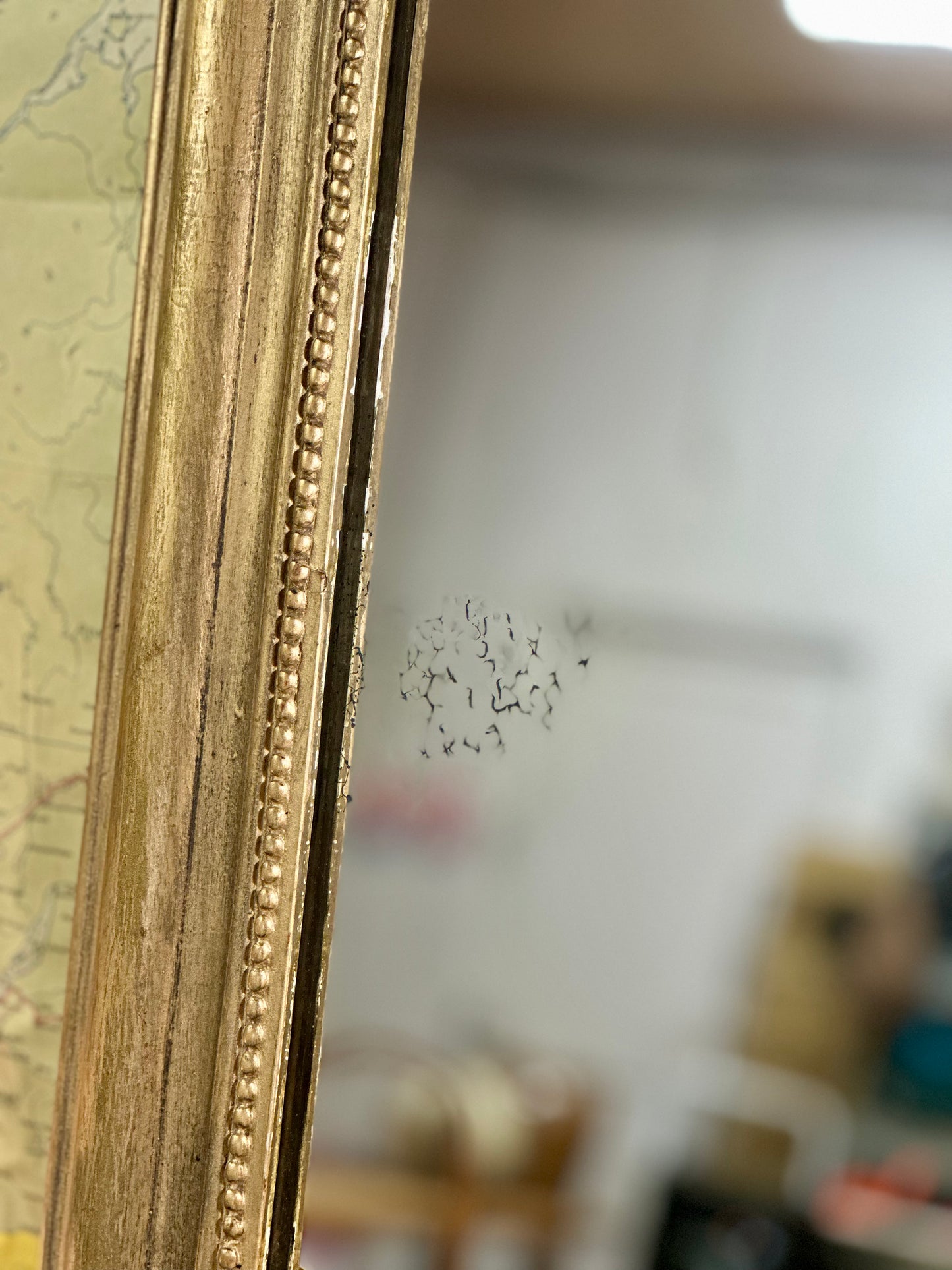 Miroir Louis Philippe doré