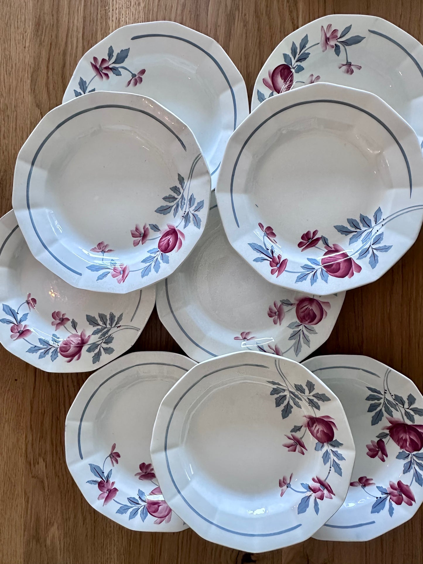 9 assiettes creuses Ceranord Saint-Amand