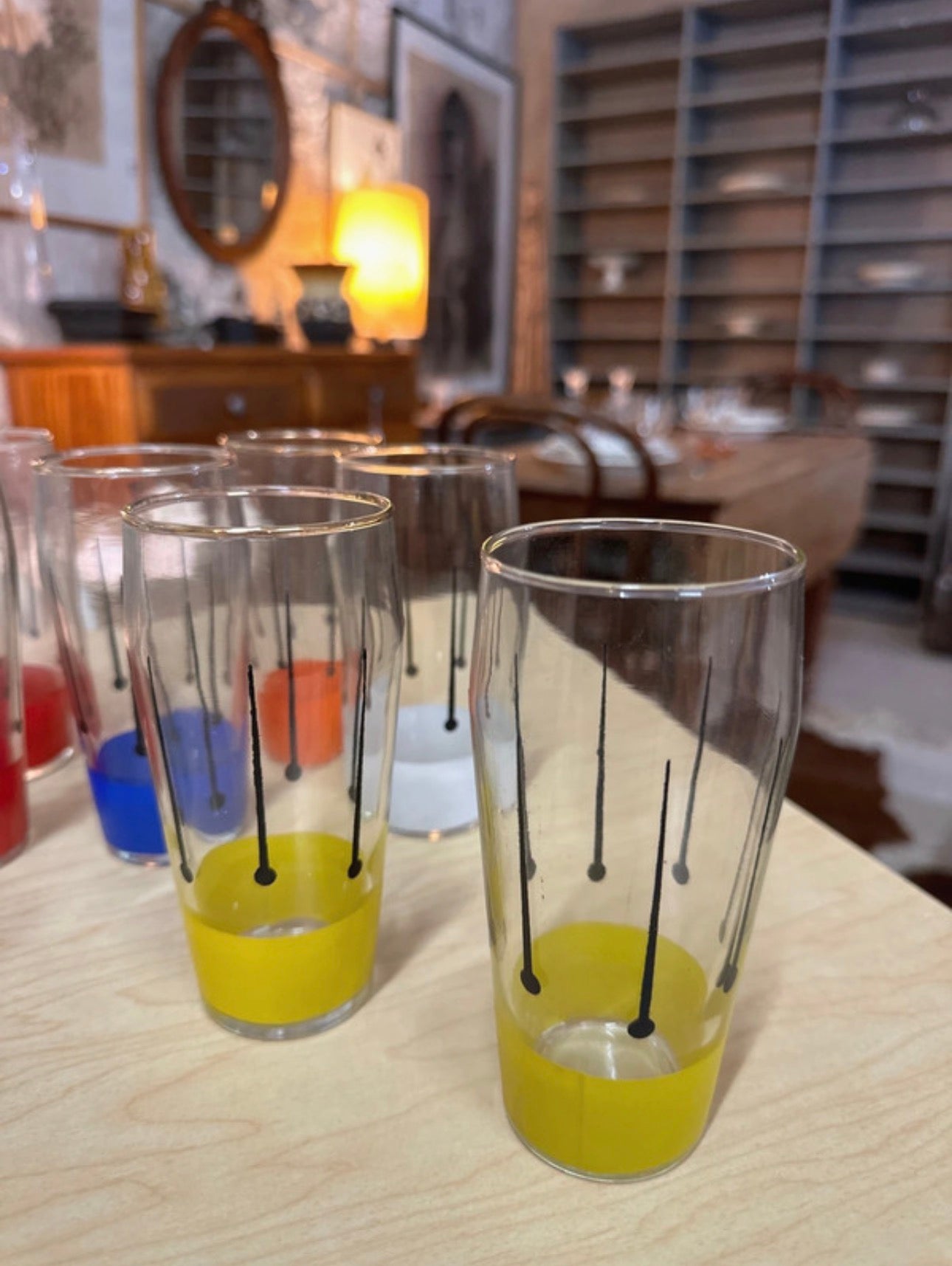 11 verres Rockabilly années 60