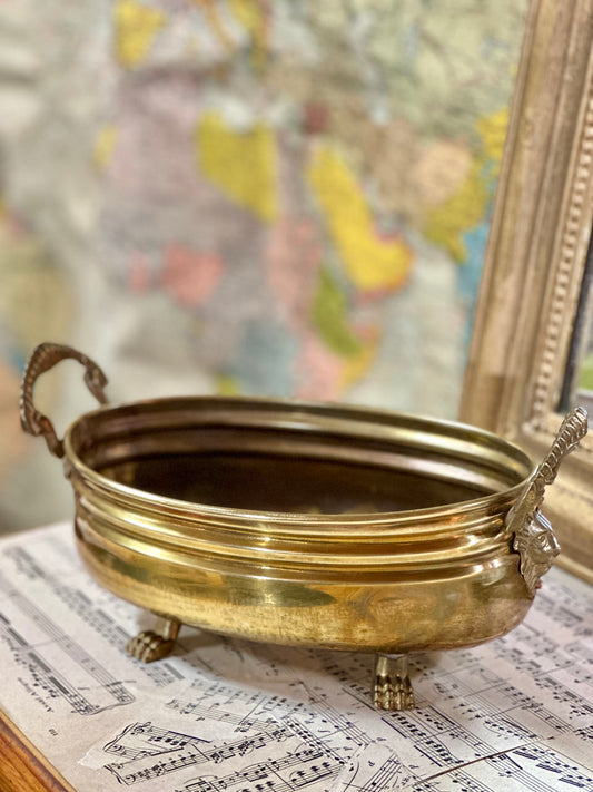 Jardinière en cuivre jaune