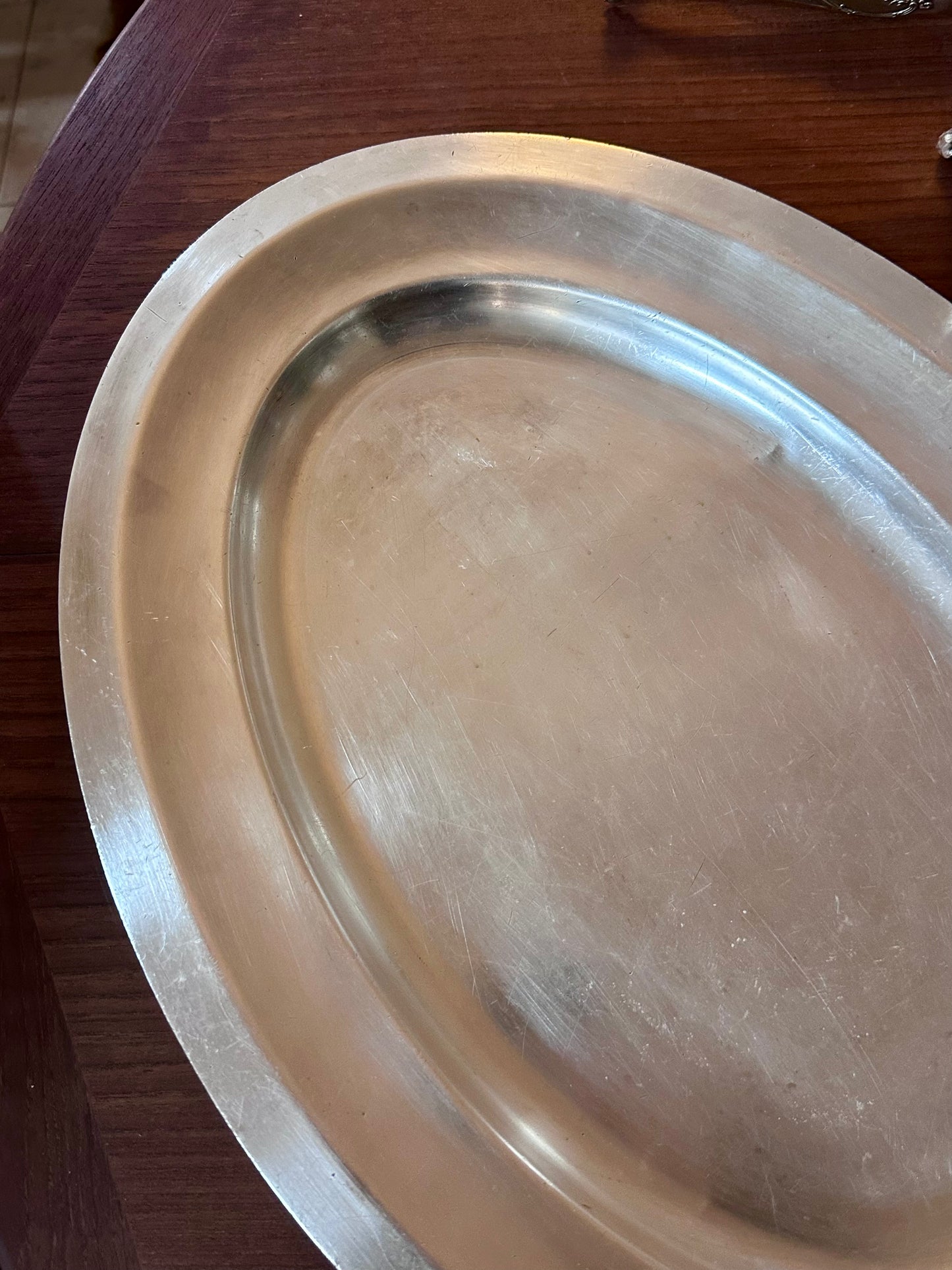Plat ovale Christofle métal argenté Marine Nationale