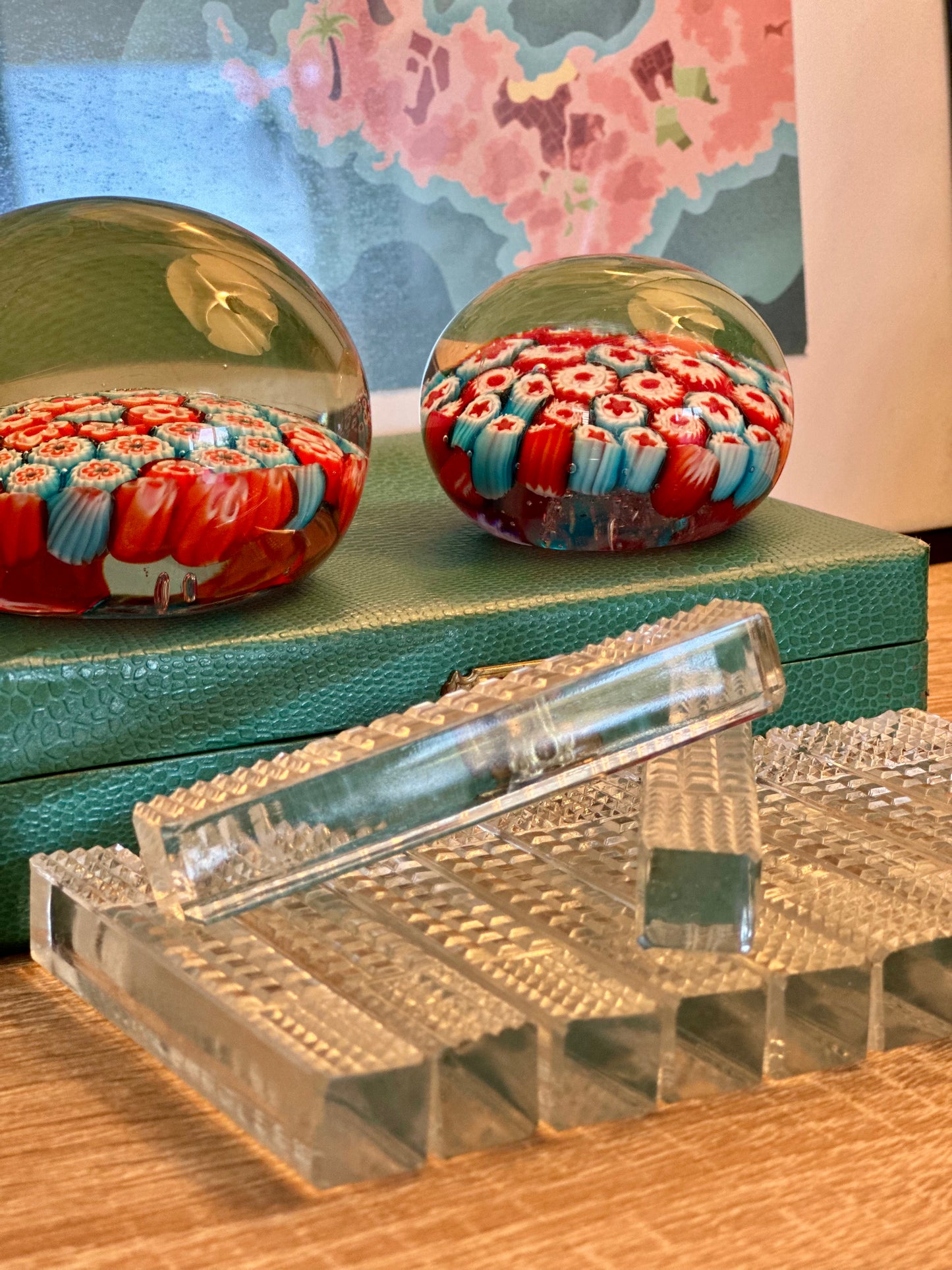 Coffret de 12 porte-couteaux en cristal