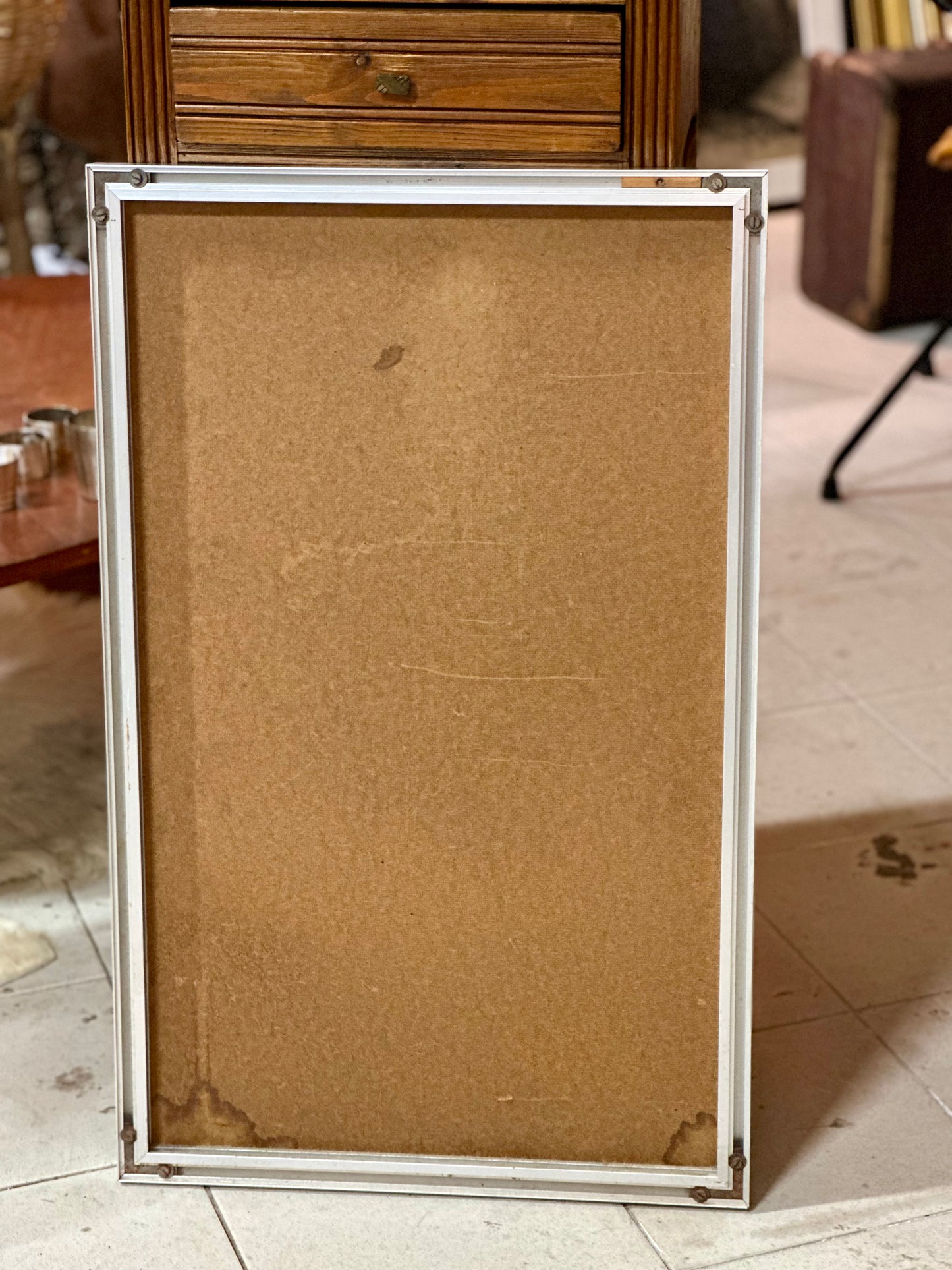 Tableau abstrait sur aluminium