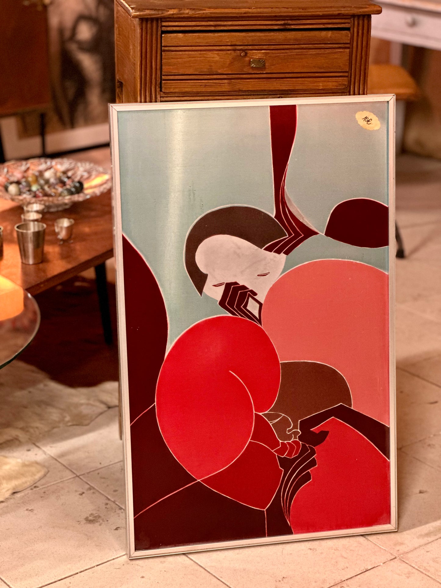 Tableau abstrait sur aluminium